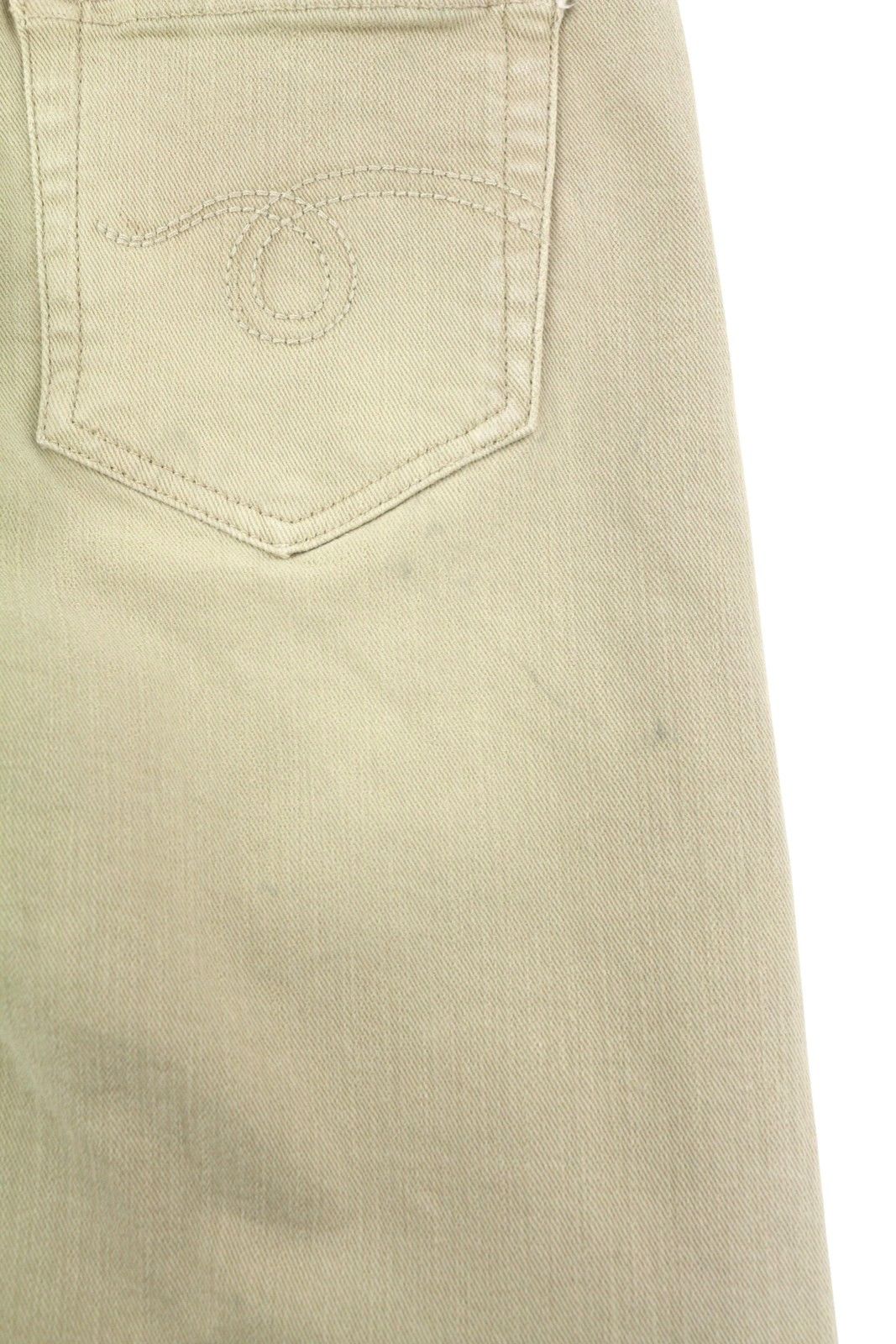 R13 W28 Beige Stretch Cropped Ankle Zipper Jeans 88829 Size 28" / US 6 / IT 42 - 10 Thumbnail