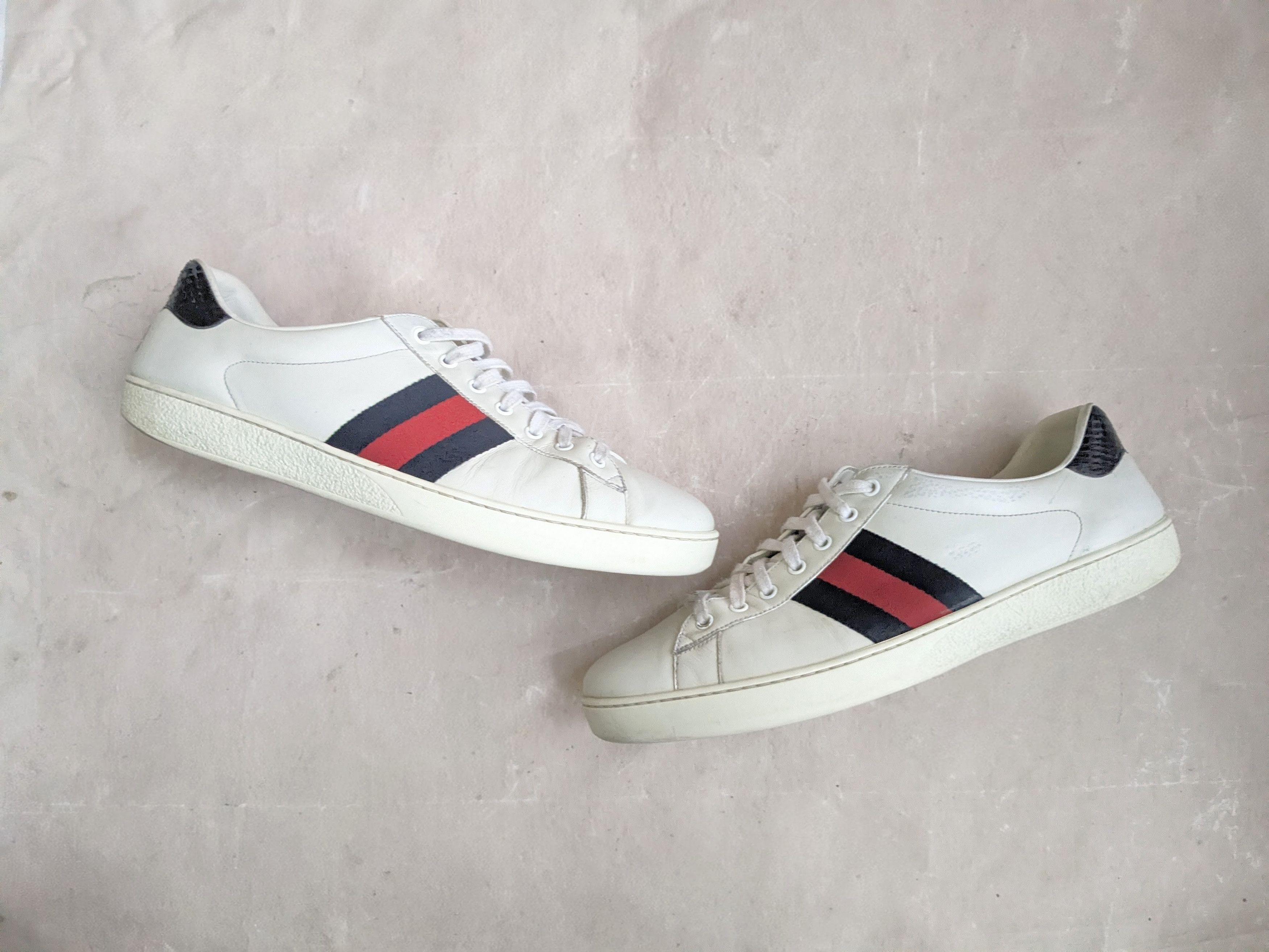 Gucci Gucci Ace White 12.5 Low Tops Leather Size US 12.5 / EU 45-46 - 1 Thumbnail