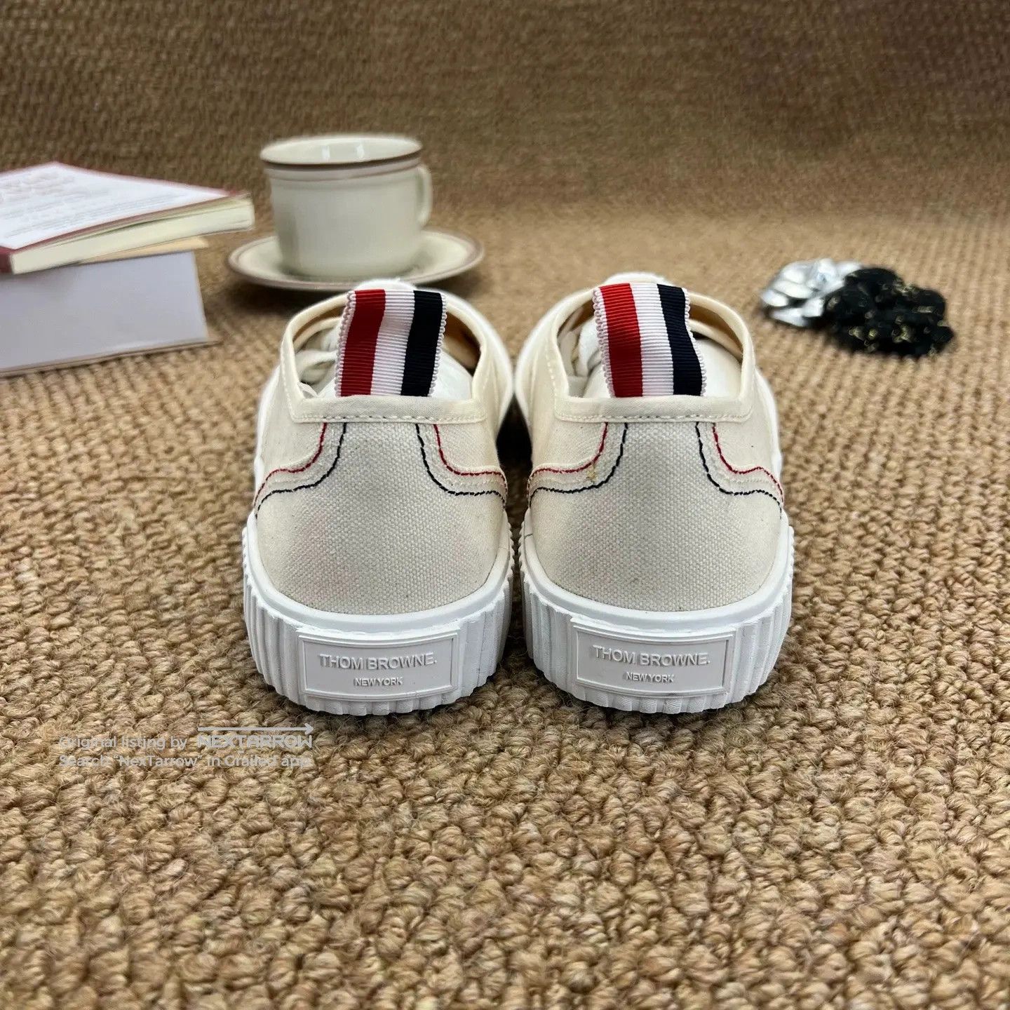 Thom Browne TB Heritage Off-White Beige Size US 9 / IT 39 - 6 Thumbnail