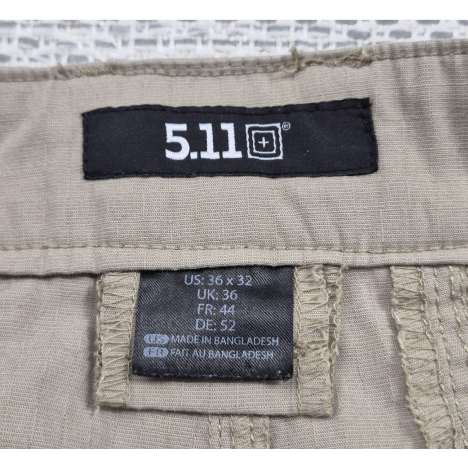 Vintage 5.11 Pants Mens 36x32 Beige Cargo Straight Leg Tactical Workwear Outdoor Hiking Size US 36 / EU 52 - 3 Thumbnail