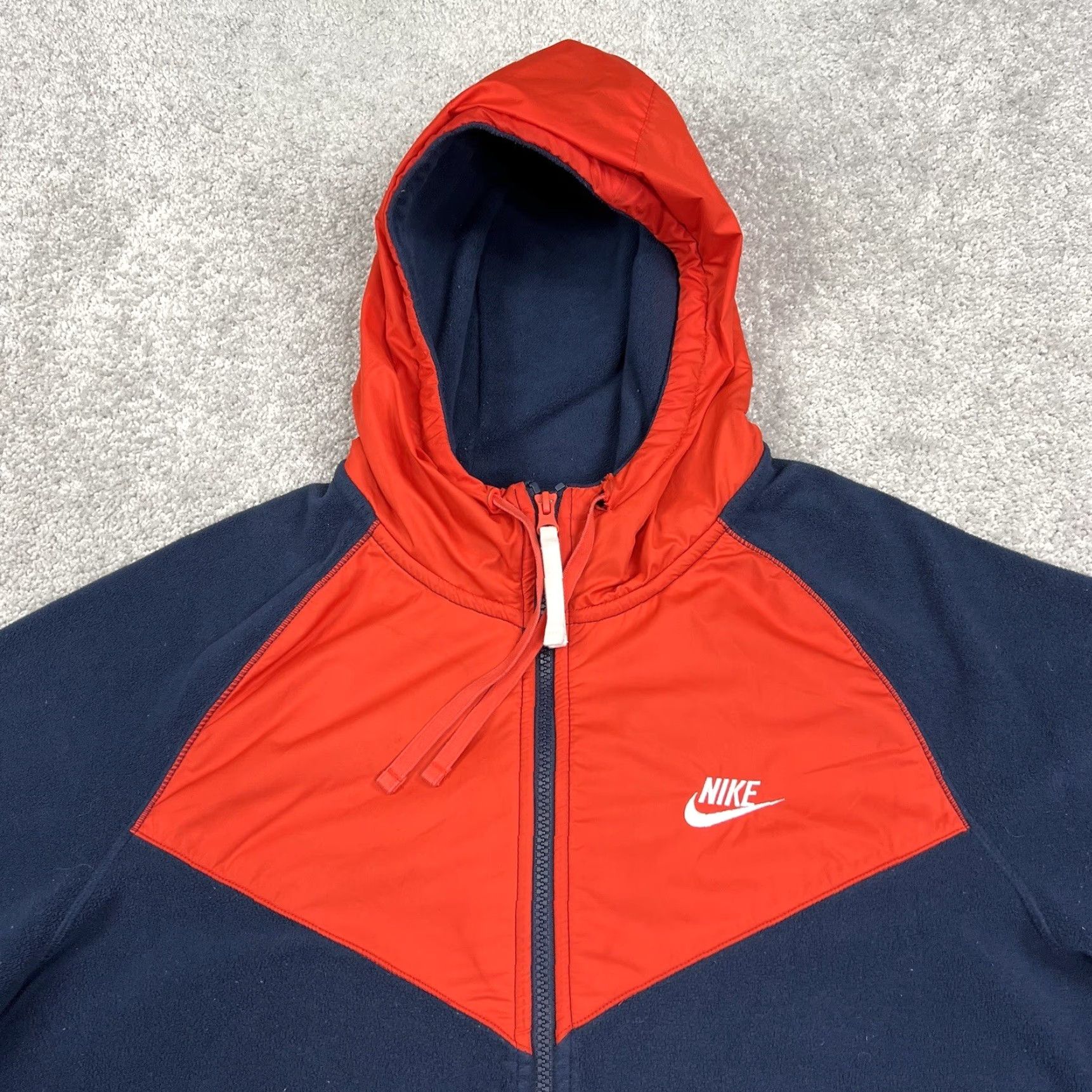 Nike VINTAGE? Nike Jacket Mens L Athleticwear Windrunner Polar Fleece Blue/Red Full Zip Size US L / EU 52-54 / 3 - 3 Thumbnail