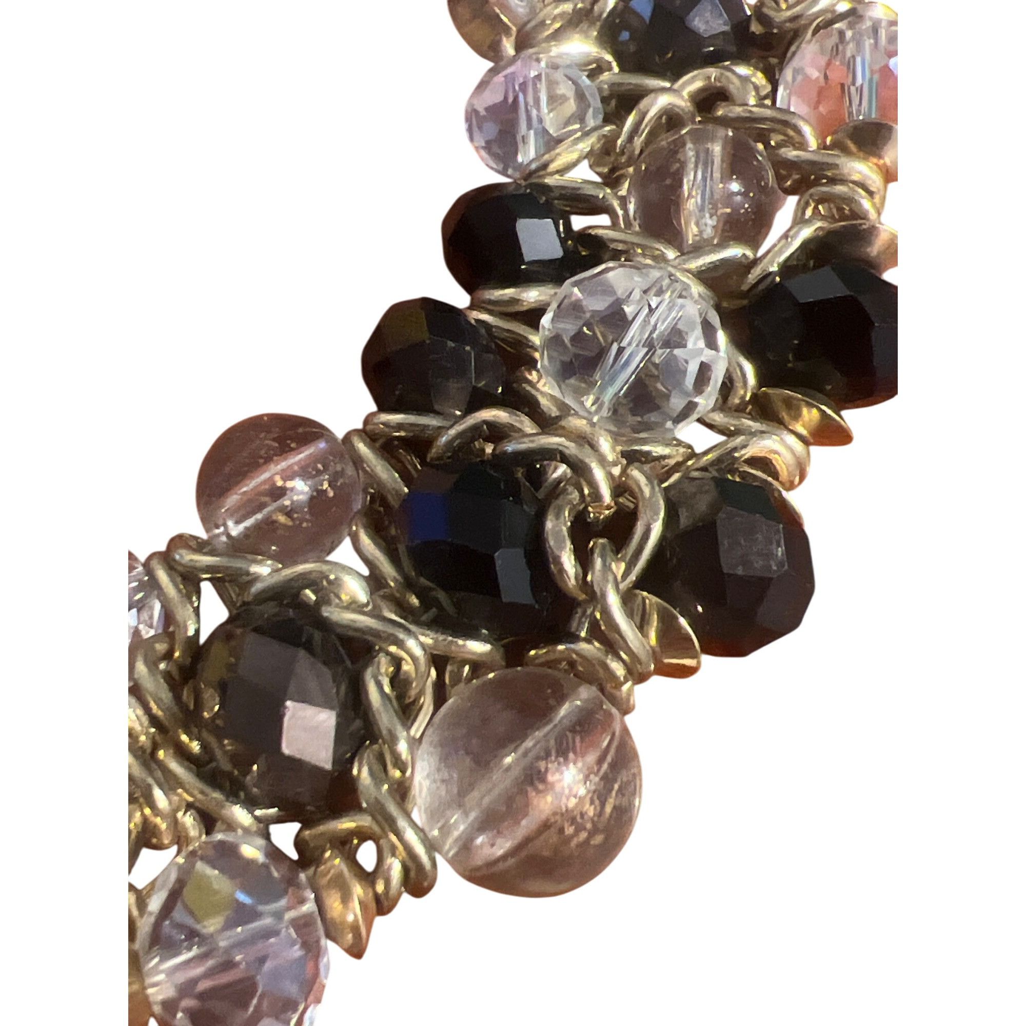 Other Vintage Necklace Bracelet Set Gold Tone Glass Acrylic Bead S Size ONE SIZE - 3 Thumbnail