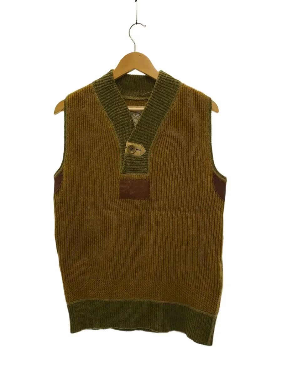 Ribbed Wool Knit Sweater Vest