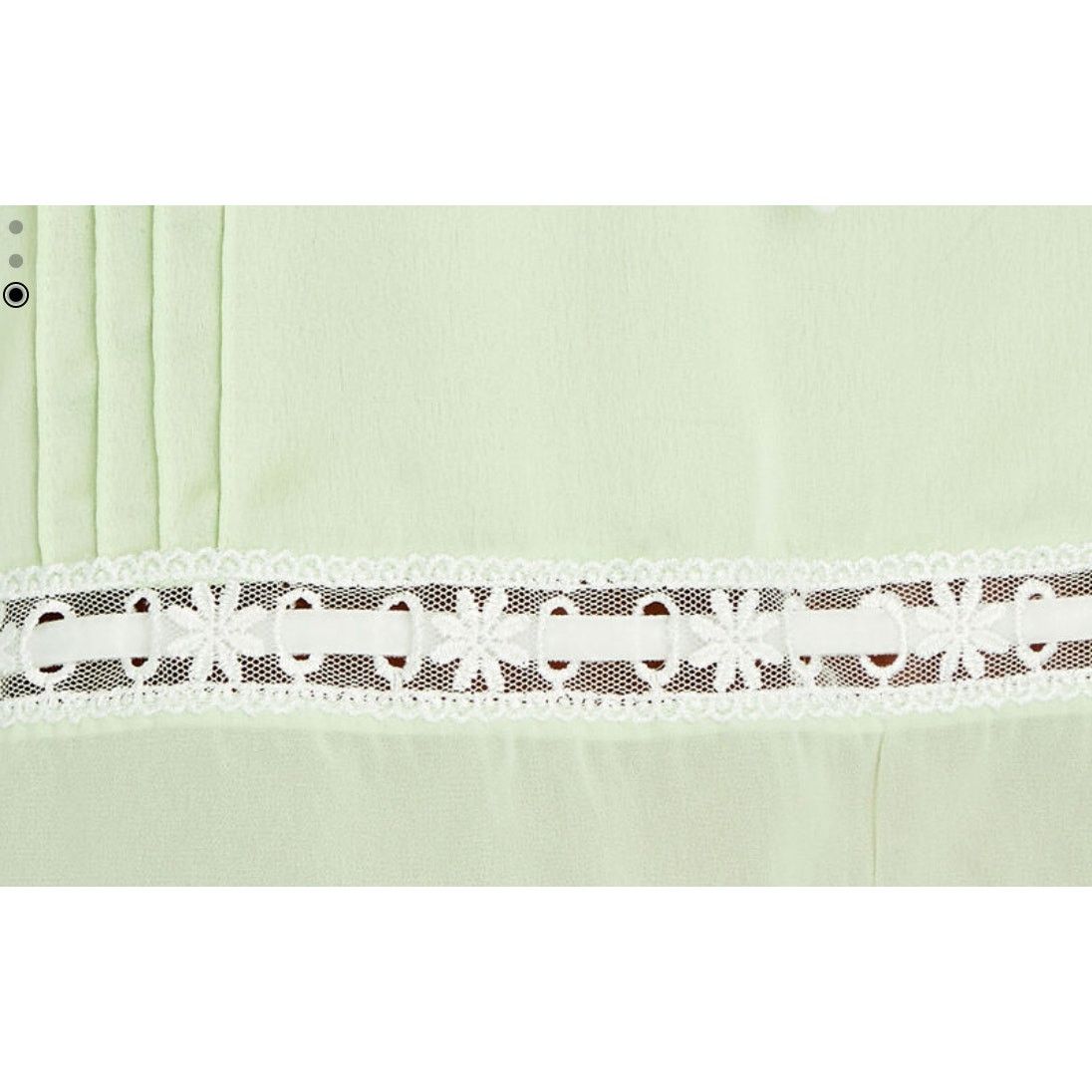 LoveShackFancy Sunny Lace Trimmed Pintucked Camisole light green XL Size L / US 10 / IT 46 - 2 Thumbnail