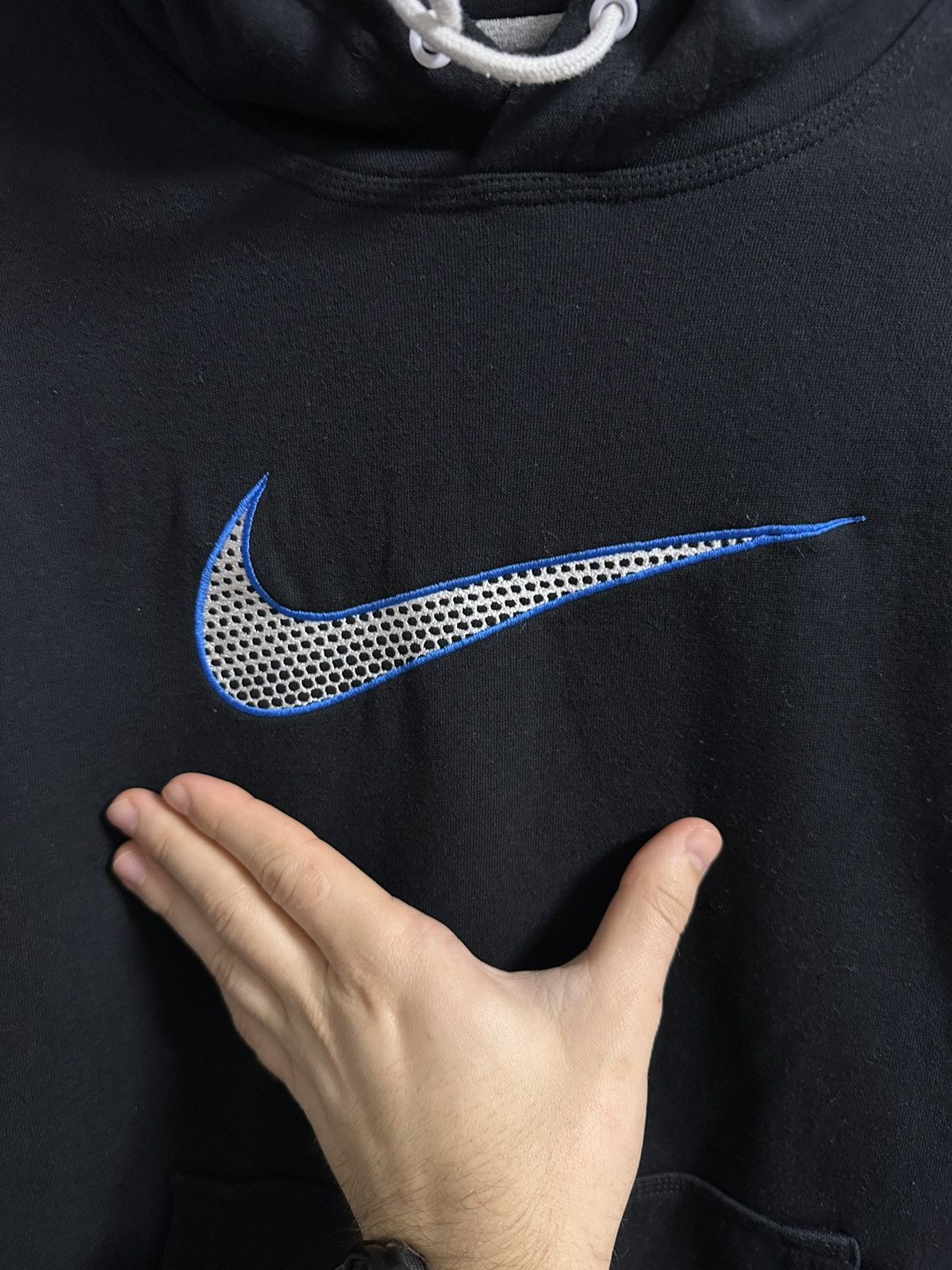 Nike Rare Vintage Hoodie Nike Beg Logo Centr Swoosh Drill. Size US M / EU 48-50 / 2 - 3 Thumbnail