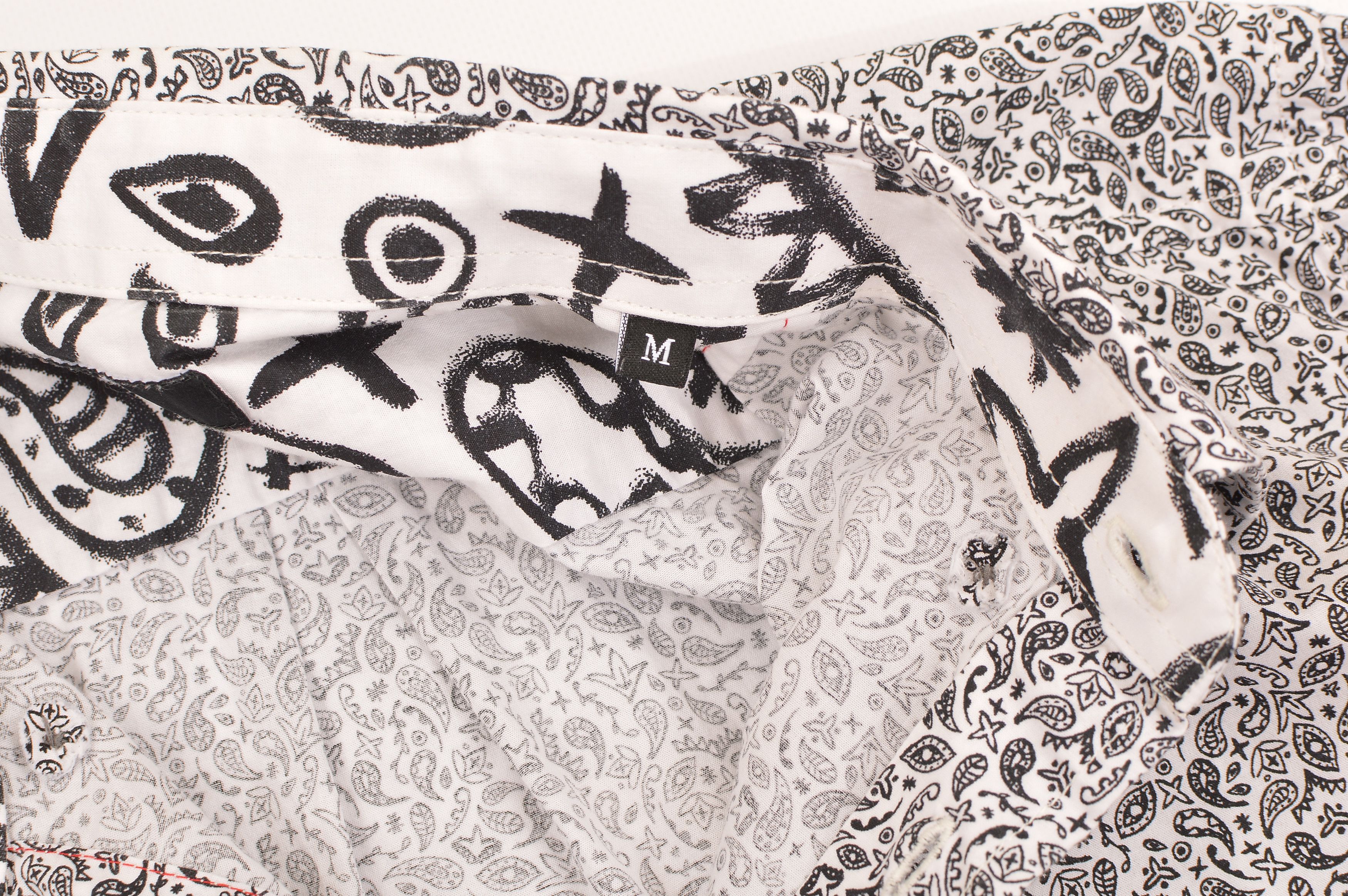 Diesel Diesel Paisley Black/White Long Sleeve Button Shirt Size US M / EU 48-50 / 2 - 4 Thumbnail