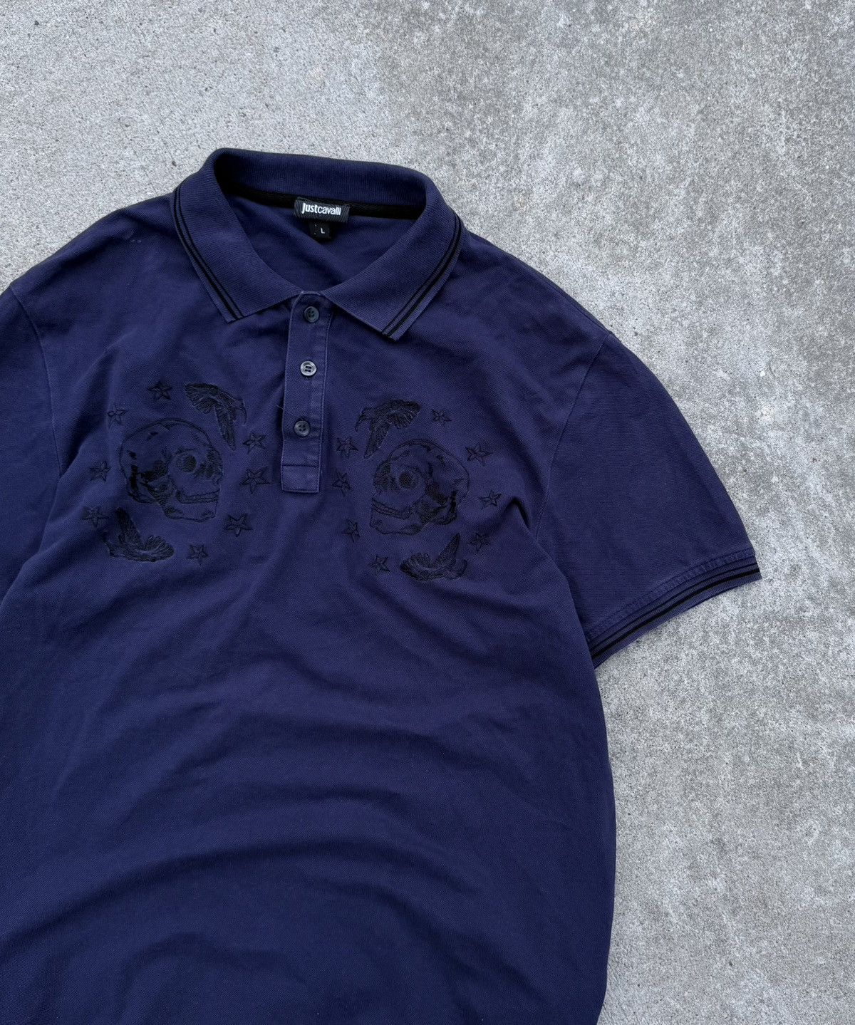 Other Vintage Just Cavalli Y2K streetwear luxury rare polo shirt Size US L / EU 52-54 / 3 - 7 Thumbnail