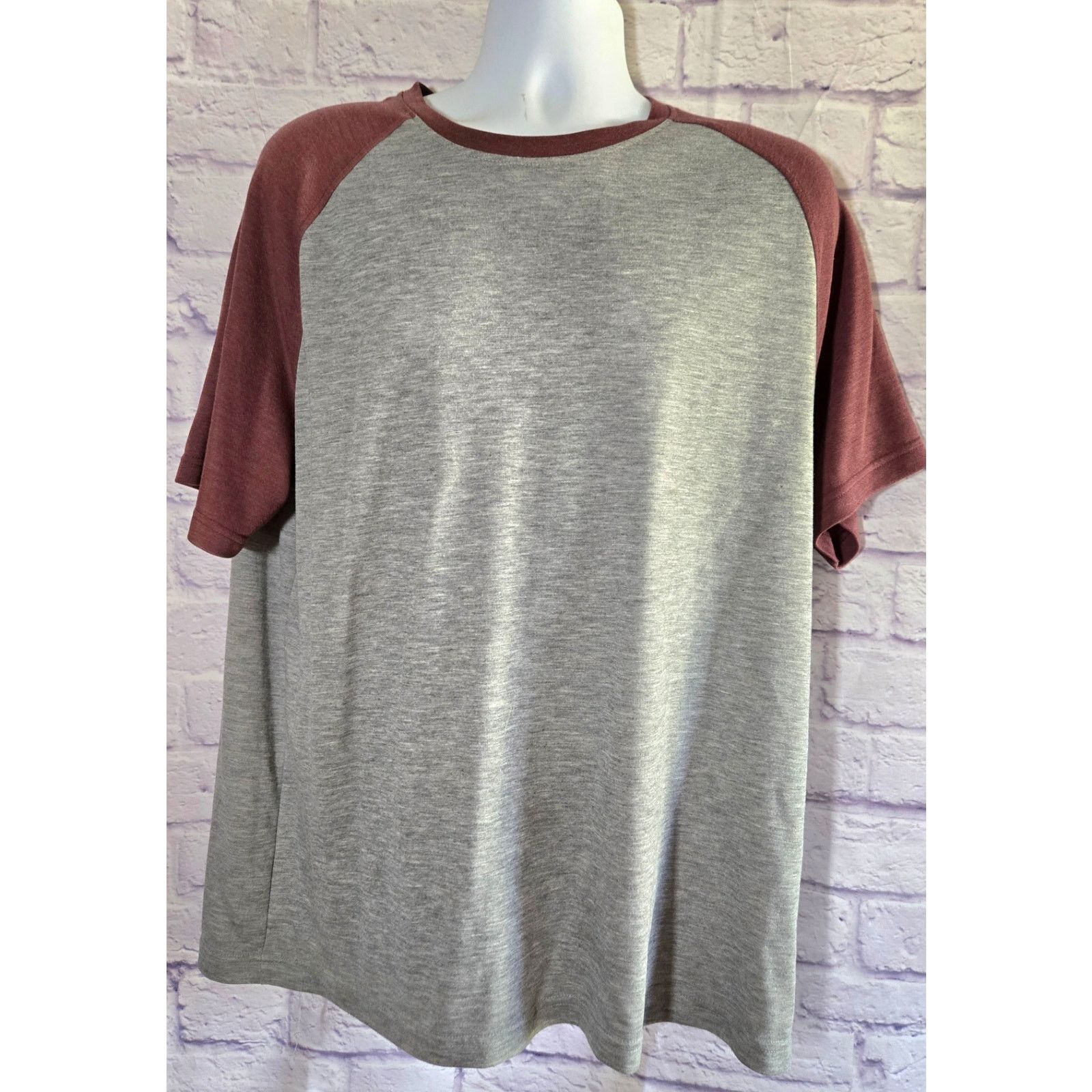 George George Gray Burgundy Raglan Short Sleeve Men's Shirt XL Size US XL / EU 56 / 4 - 1 Thumbnail