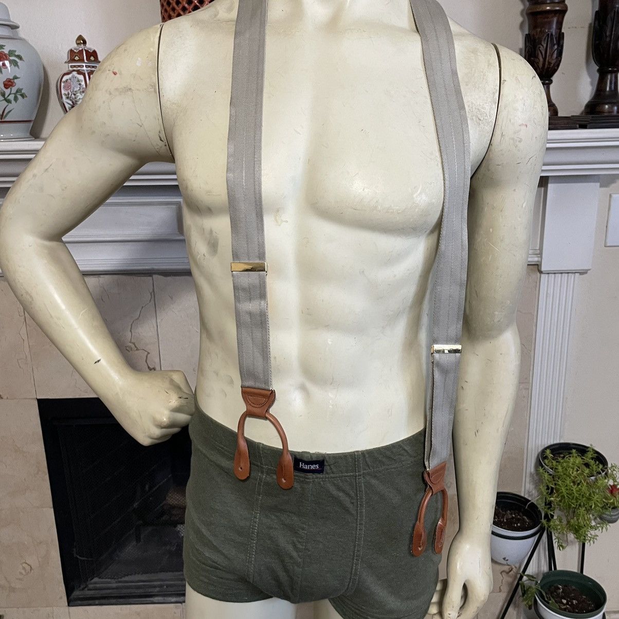 Trafalgar × Vintage Cotton and Silk and leather braces Size ONE SIZE - 1 Thumbnail