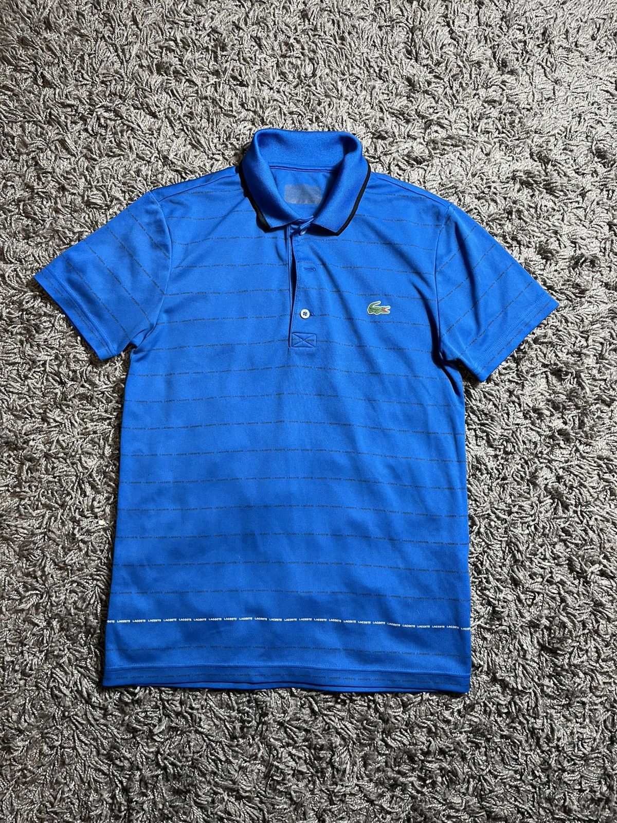 Lacoste × Vintage LACOSTE SPORT VINTAGE 2000s MONOGRAM LINES LOGO POLO SHIRT Size US S / EU 44-46 / 1 - 1 Thumbnail