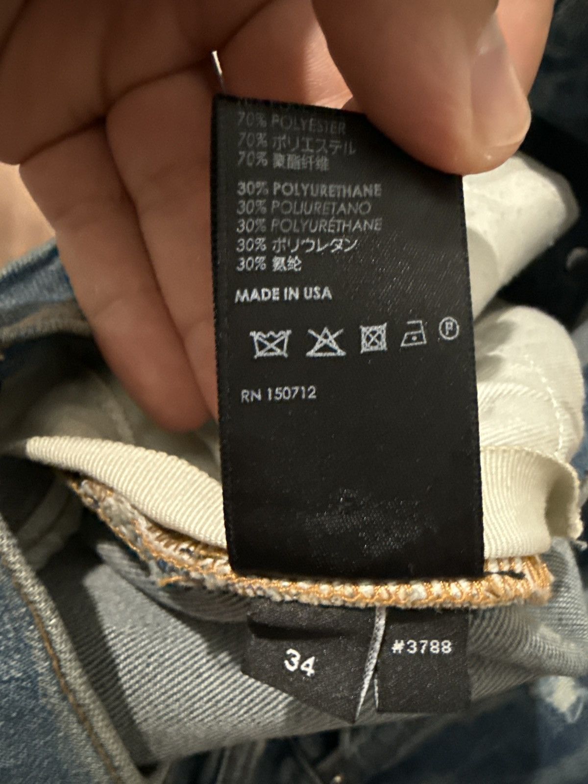 Amiri Amiri Indigo Serif Purple Logo Jean Size US 34 / EU 50 - 5 Thumbnail