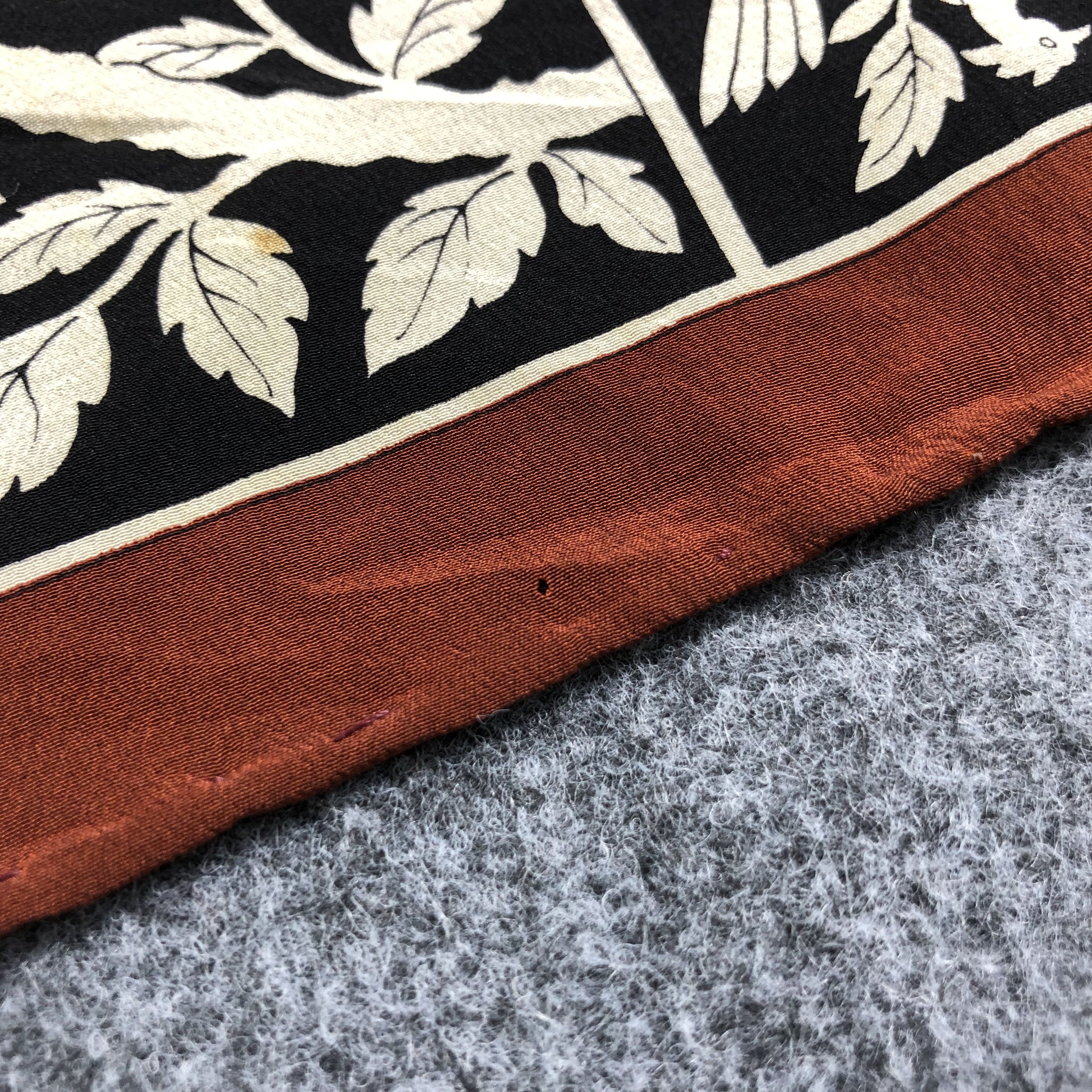 Japanese Brand Luxury Floral Hand Rolled Silk Scarf M798 Size ONE SIZE - 8 Thumbnail