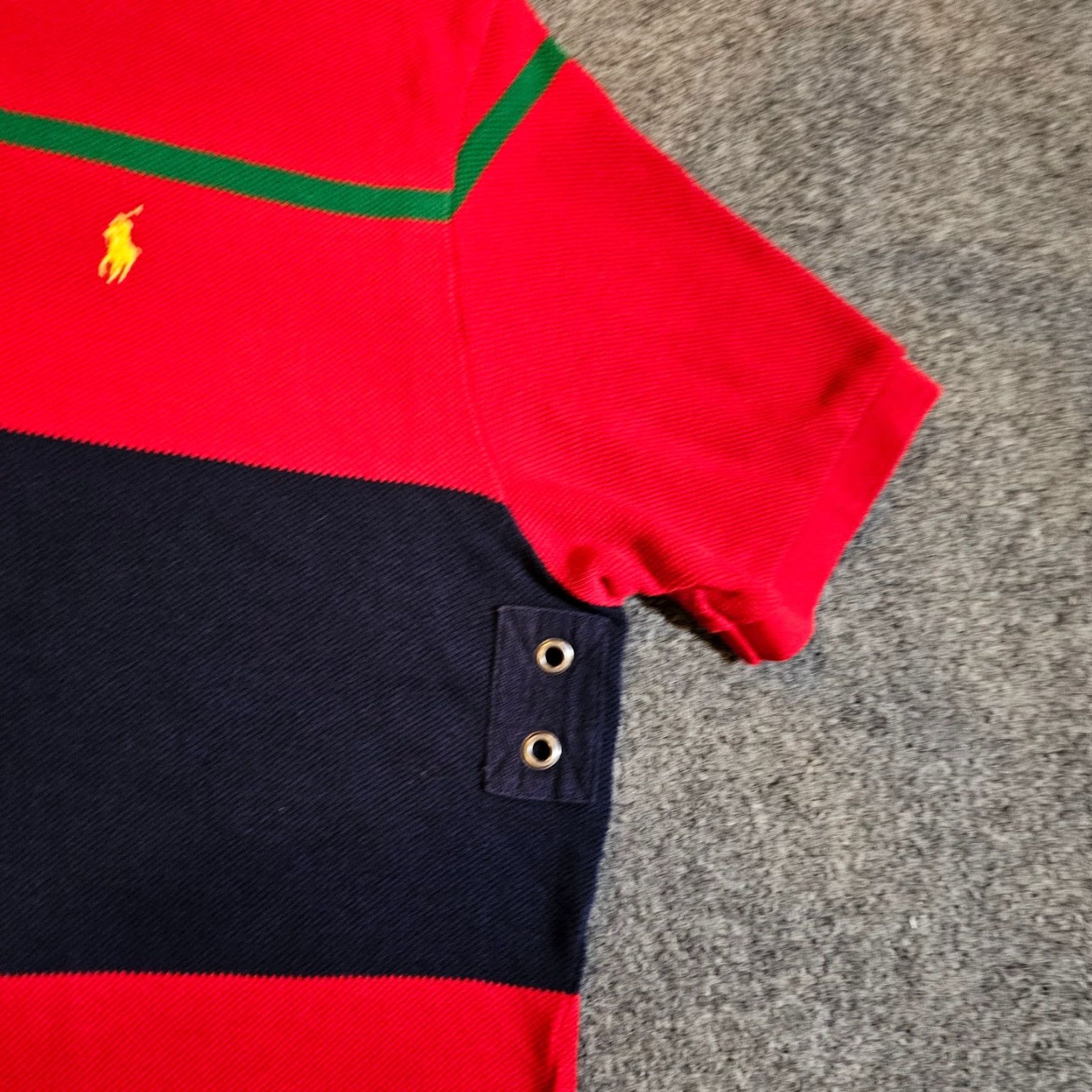 Polo Ralph Lauren VINTAGE Lauren Ralph Lauren Shirt Mens XL Red Striped Coloblocked Knit Casual Preppy Size US XL / EU 56 / 4 - 5 Thumbnail
