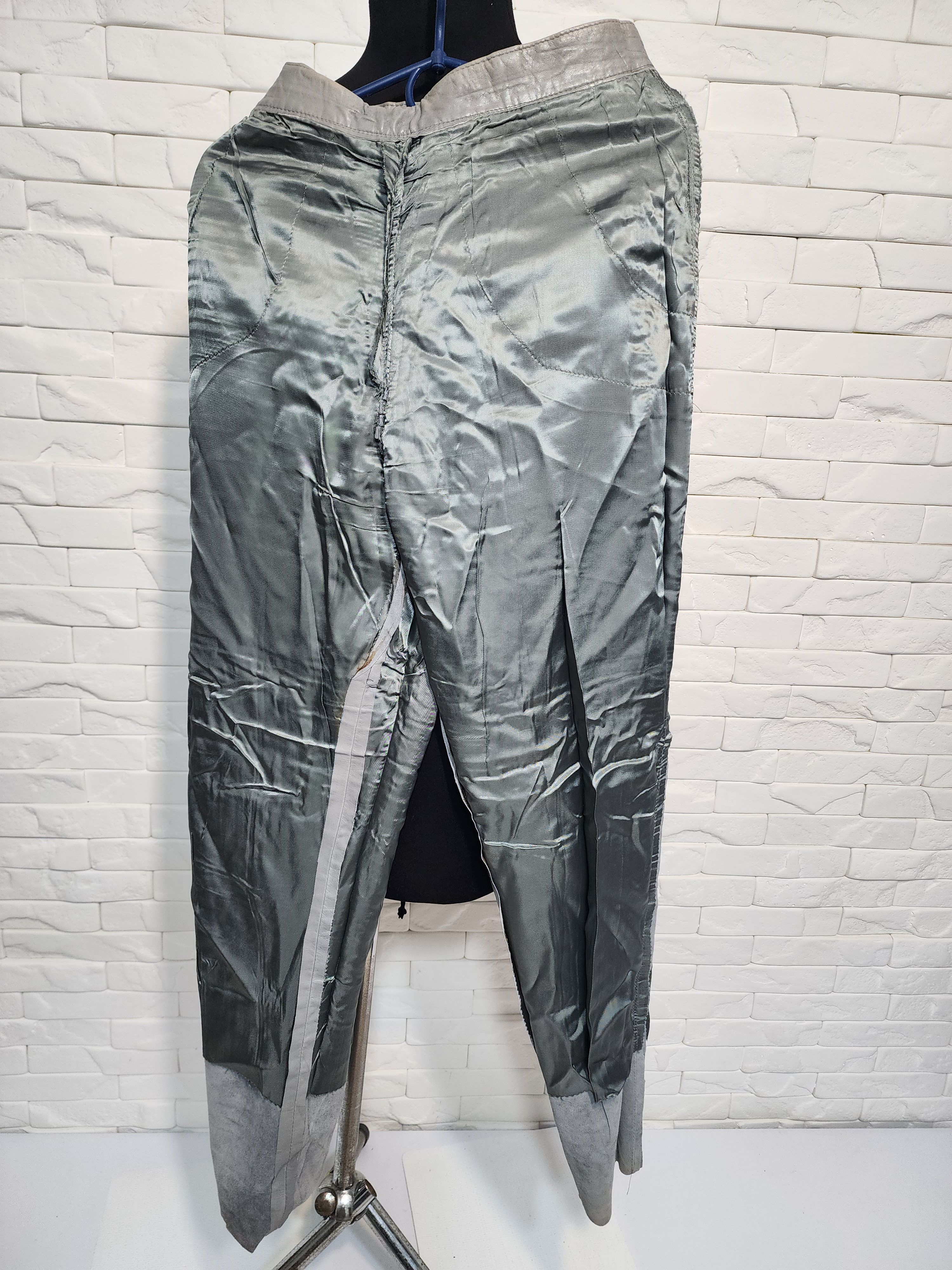 Genuine Leather Gray Women's Leather Pants. Size 27" / US 4 / IT 40 - 10 Thumbnail