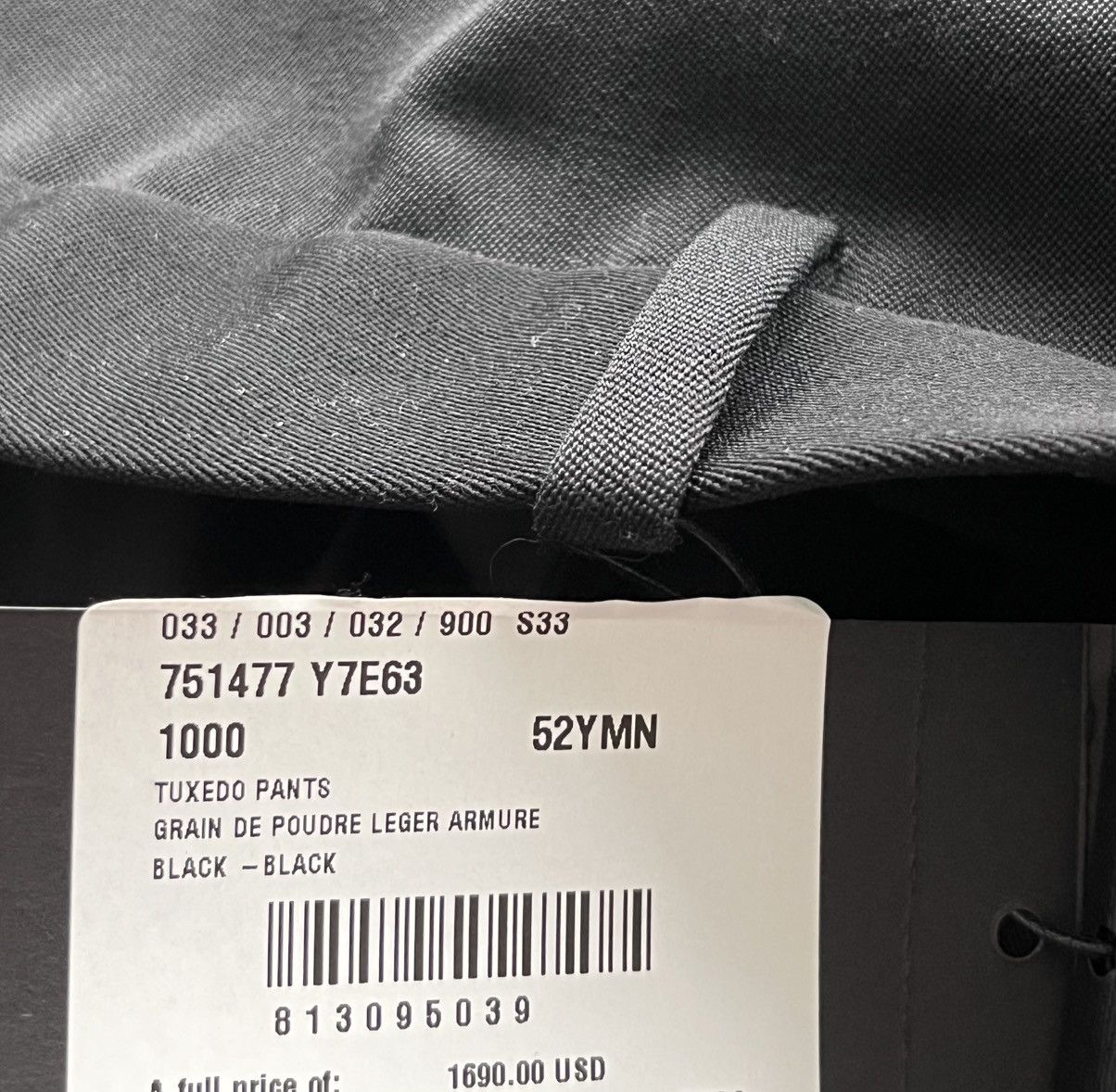 Saint Laurent Paris Brand New Classic Saint Laurent Tuxedo Pants $1,890 Value Size 52R - 4 Thumbnail