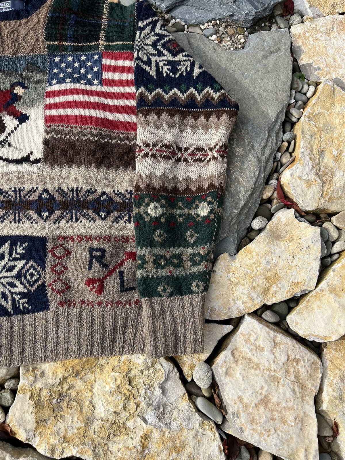 Ralph Lauren Vintage Polo Ralph Lauren 90s sweater hand knit ski kanye Size US L / EU 52-54 / 3 - 6 Thumbnail