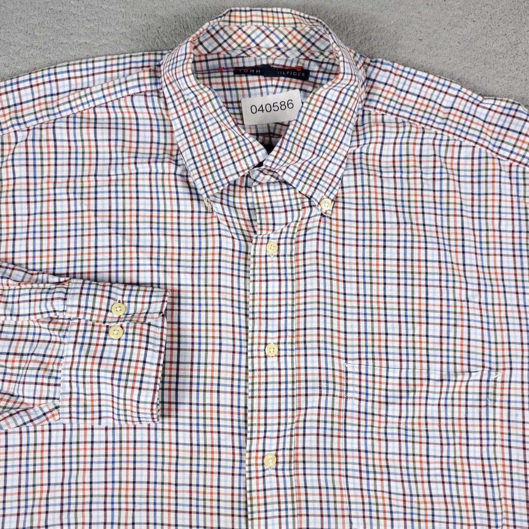 Tommy Hilfiger Tommy Hilfiger Shirt Mens XL Black Check Casual Button Up Long Sleeve RUNS WIDE Size US XL / EU 56 / 4 - 2 Thumbnail
