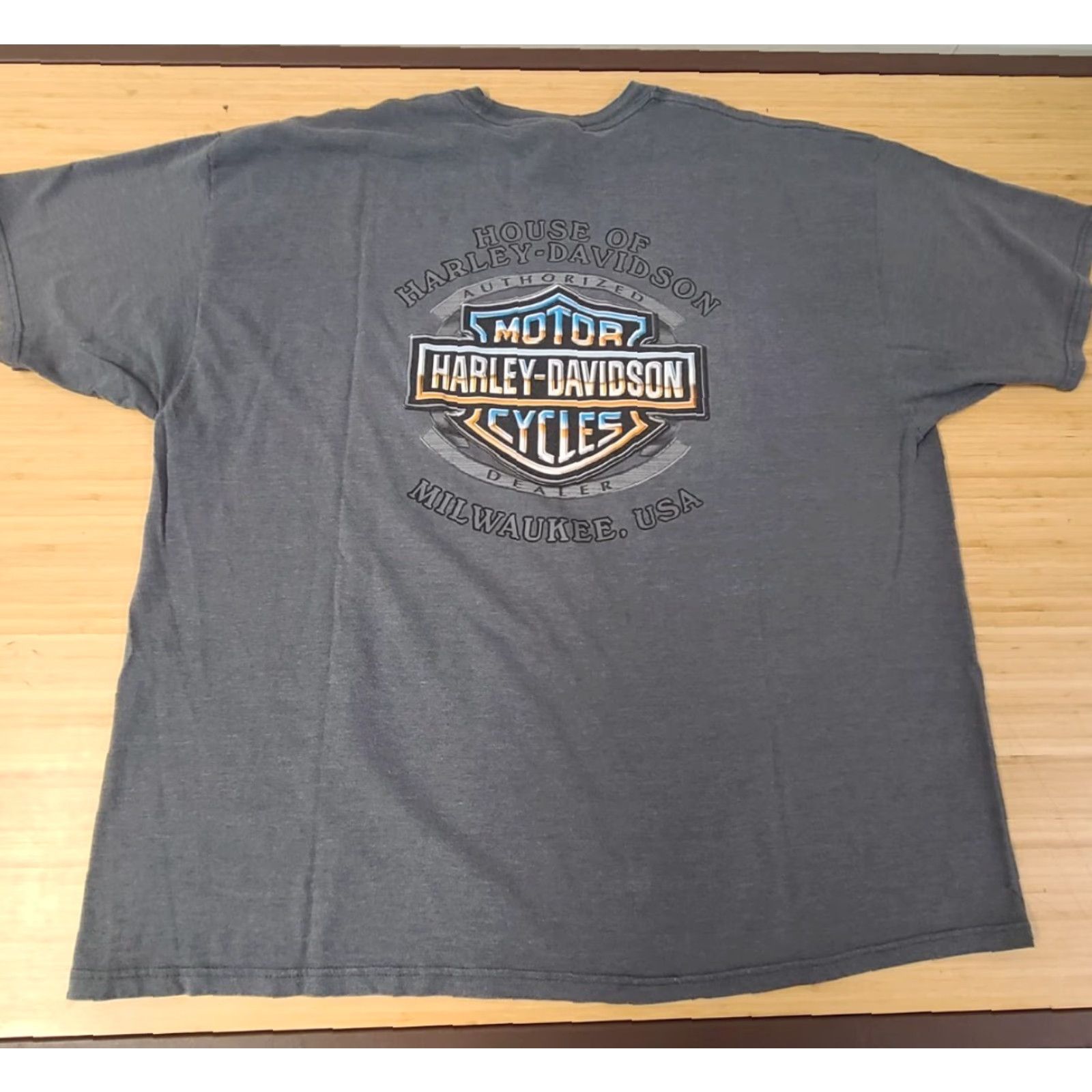 Harley Davidson Harley-Davidson T Shirt Men 3XL Gray Milwaukee Motorcycle Graphic Solid Crew Short Sleeve Cotton Blend Polyester Blend Regular Size US XXL / EU 58 / 5 - 4 Thumbnail