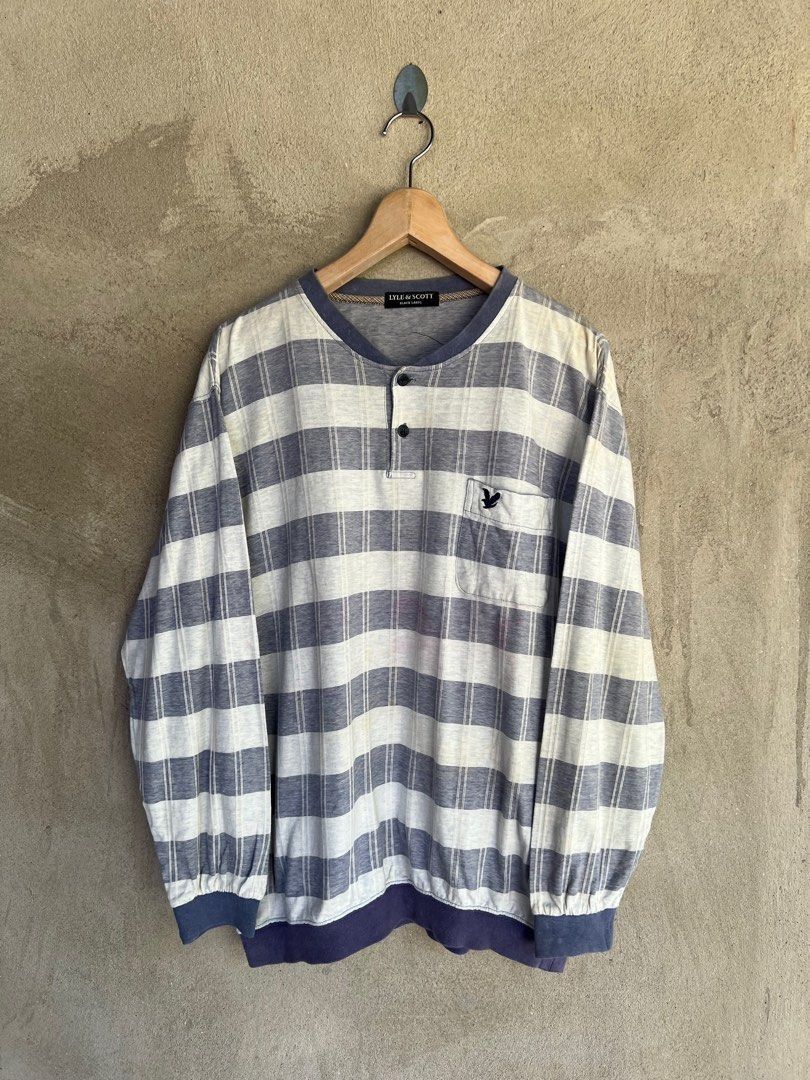 Lyle & Scott Lyle&Scott Striped Desing Sweatshirt Size US M / EU 48-50 / 2 - 2 Thumbnail