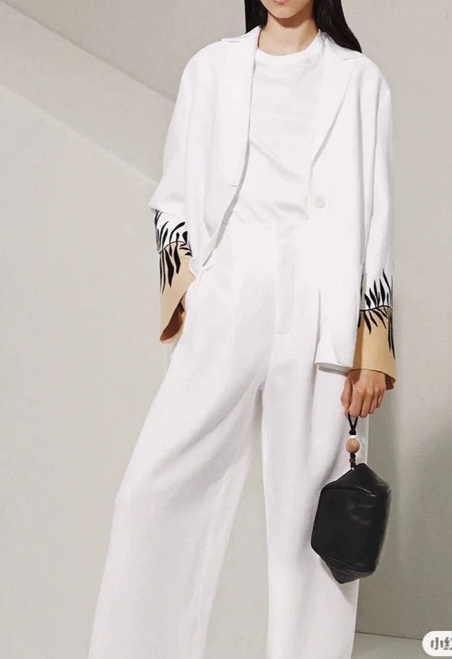 Loro Piana LORO PIANA Spring/summer new white cuff pattern linen coat Size S / US 4 / IT 40 - 3 Thumbnail