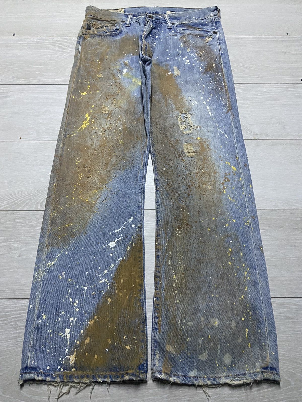 Seditionaries Vintage Handcraft Ambercrombie And Fitch Mud Wash Baggy Jean Size US 32 / EU 48 - 1 Thumbnail