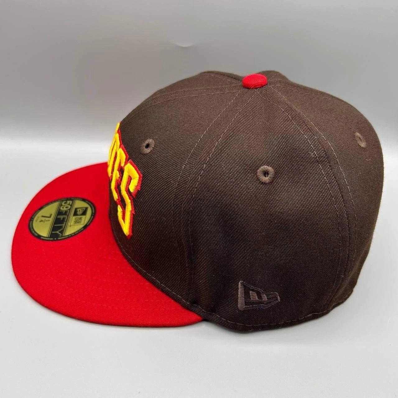 New Era Pittsburgh Pirates Hat Men 7 1/4 Brown Red MLB Fitted Cap Size ONE SIZE - 3 Thumbnail