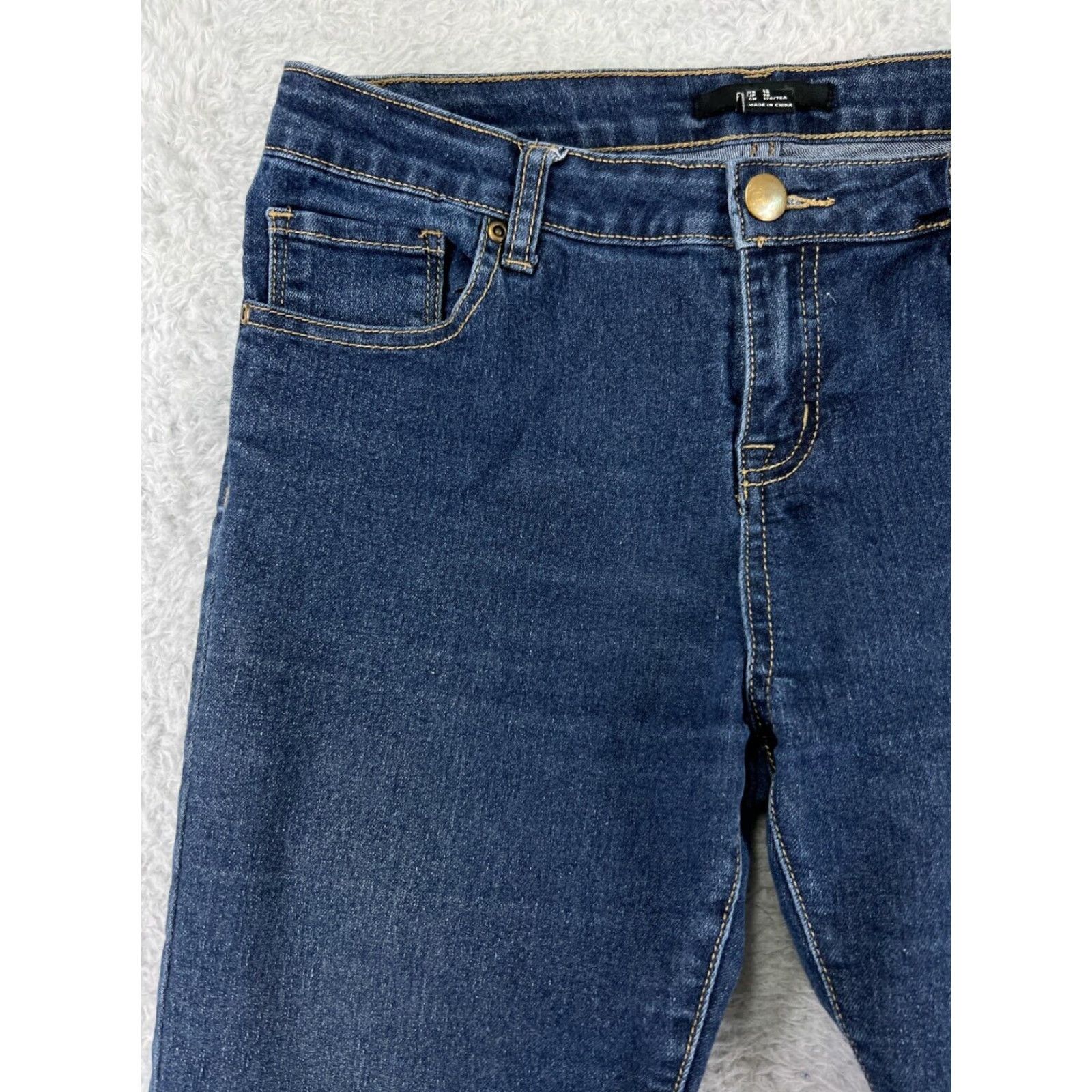 Forever 21 FOREVER 21 Denim Jeans - Blue Dark Wash - Women’s Skinny Fit 30 Inseam 27" Zip Fly 5-Pocket Cotton Blend Size 30" / US 8 / IT 44 - 7 Thumbnail