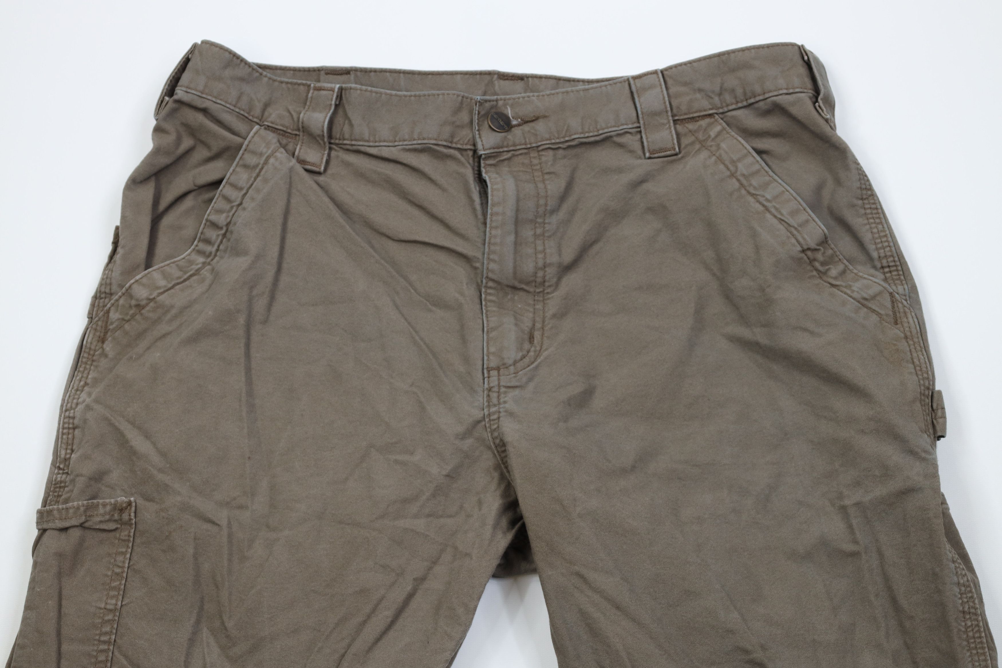 Carhartt Vintage Y2K Carhartt Wide Leg Dungaree Pants Light Brown Size US 36 / EU 52 - 2 Thumbnail