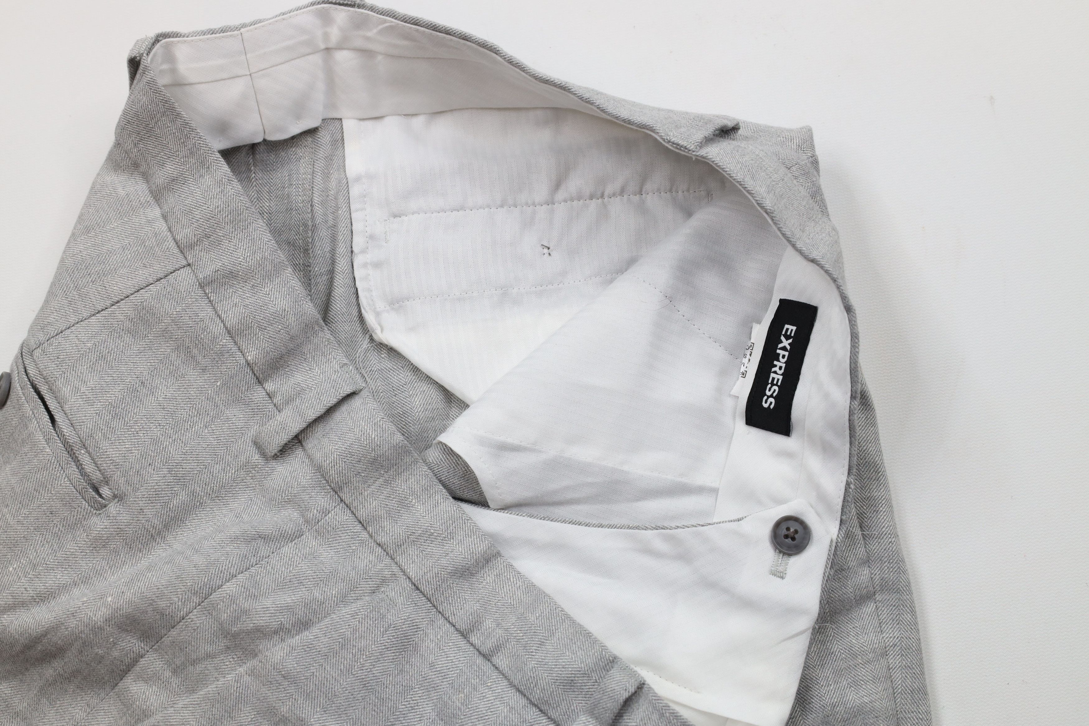 Express × Vintage Express Flannel Tapered Leg Chino Pants Trousers Gray Size US 36 / EU 52 - 7 Thumbnail