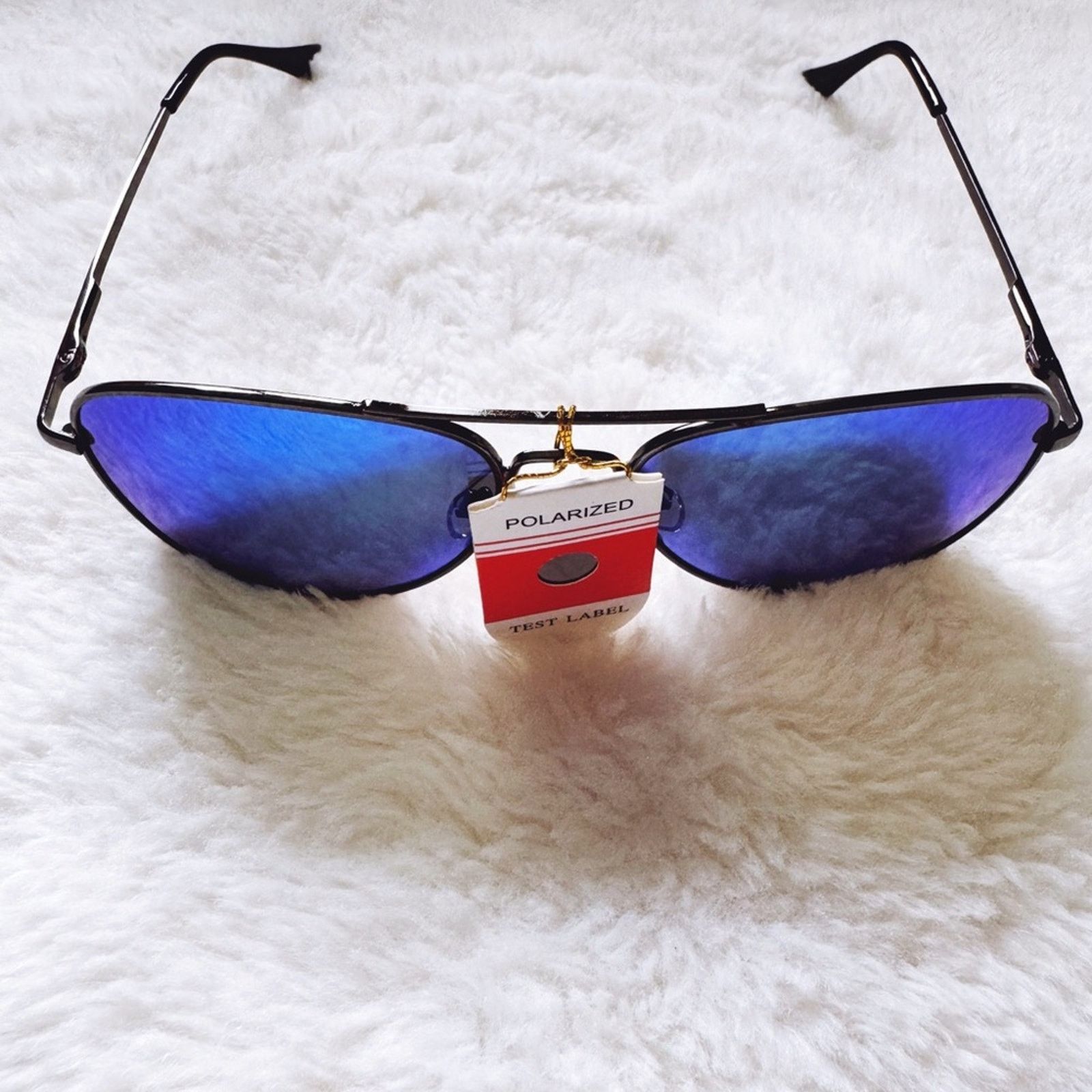 Other Zane Black w/ Blue Lense Polarized Mirrored Sunglasses Size ONE SIZE - 4 Thumbnail