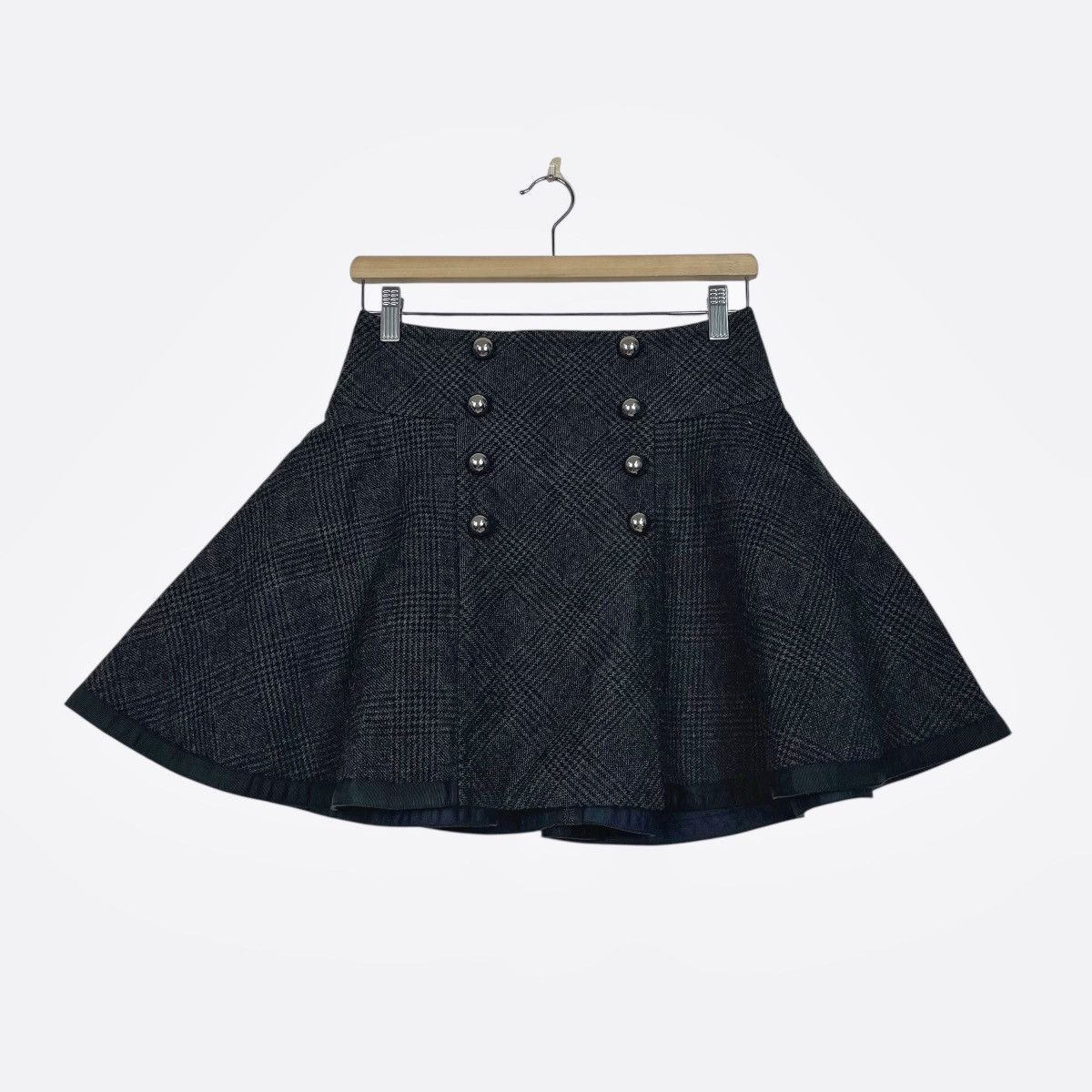 Sacai Sacai Wool Mini Skirt Size 28" / US 6 / IT 42 - 1 Thumbnail