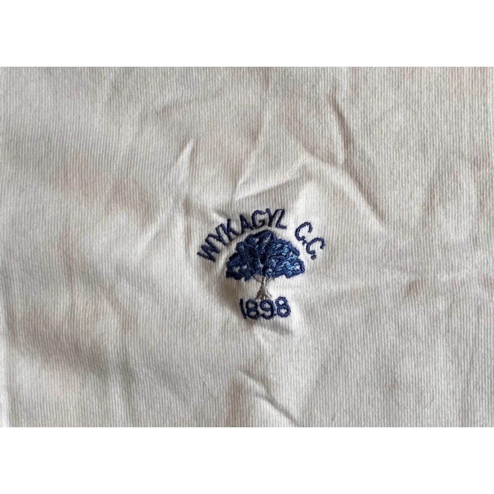 Vintage VINTAGE Antigua Wykagyl Golf Shirt Men’s L White Polo (80s) Size US L / EU 52-54 / 3 - 3 Thumbnail