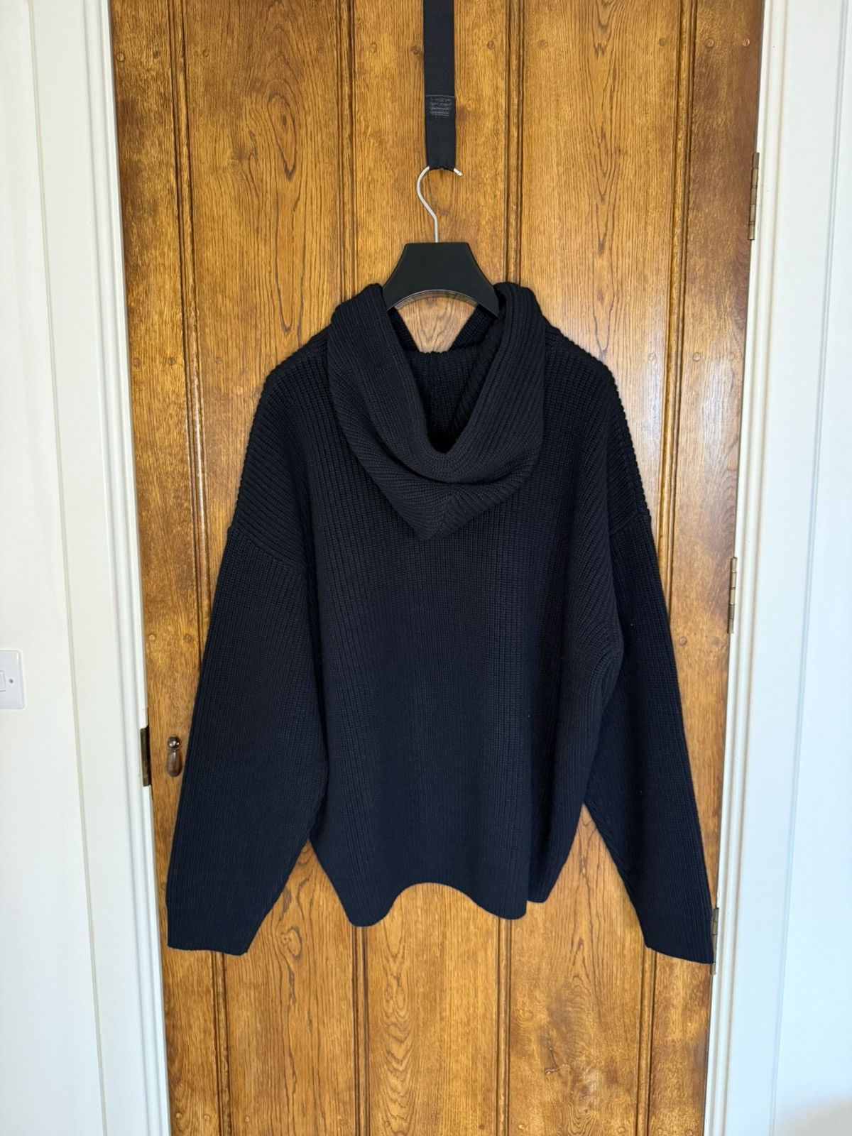 Celine $2k Celine hoodie sweater leather logo black wool Hedi S M Size US S / EU 44-46 / 1 - 16 Thumbnail