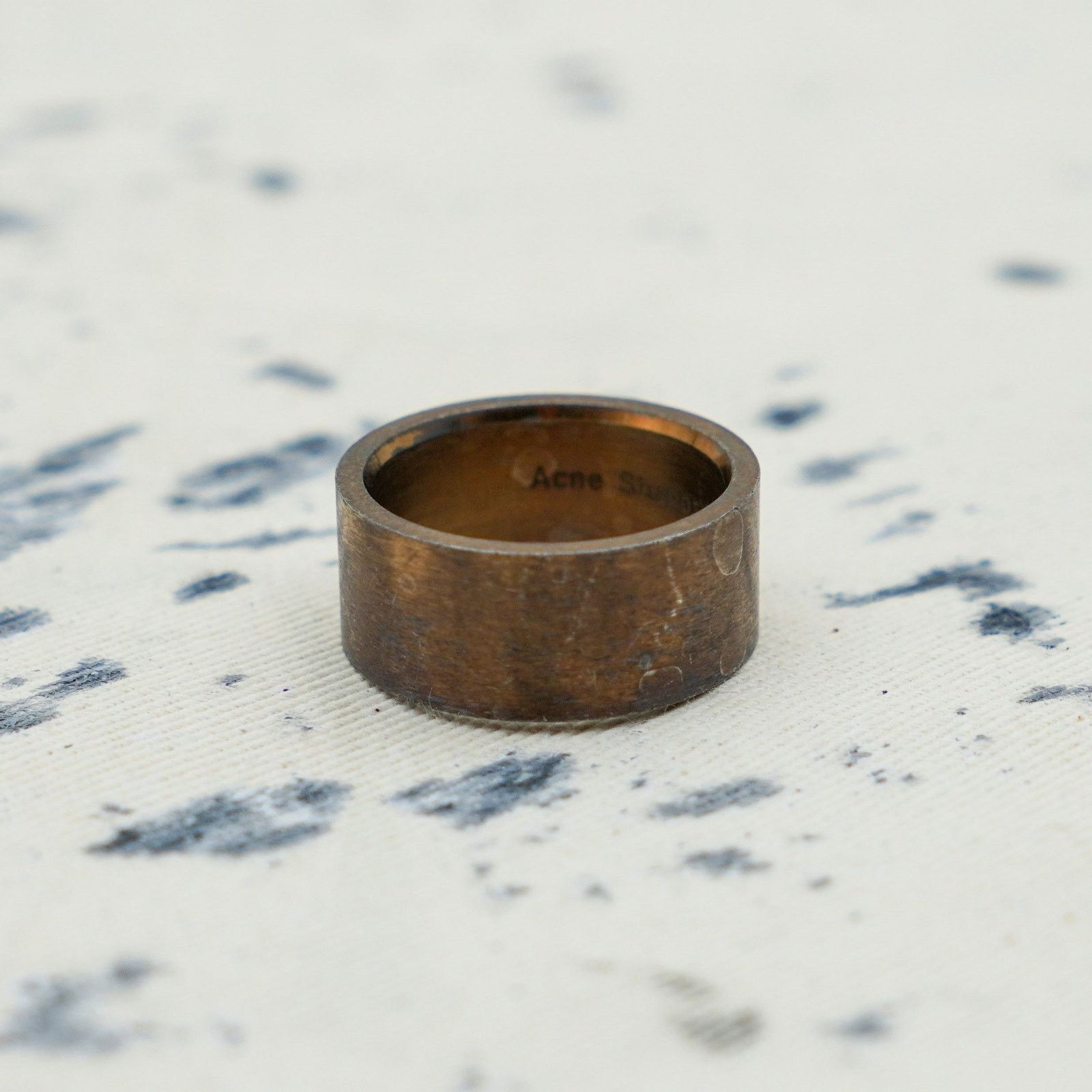 Acne Studios Acne studios x all blues wide oxidized brass bronze ring Size ONE SIZE - 2 Thumbnail