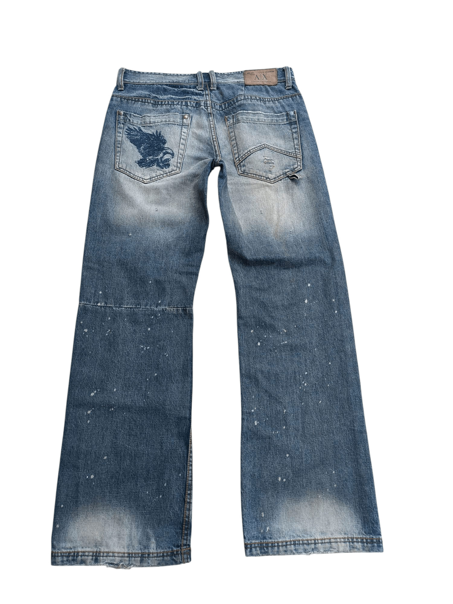 Armani Exchange Armani Exchange Distressed Whiskers Faded Denim E261 Size US 33 - 2 Thumbnail