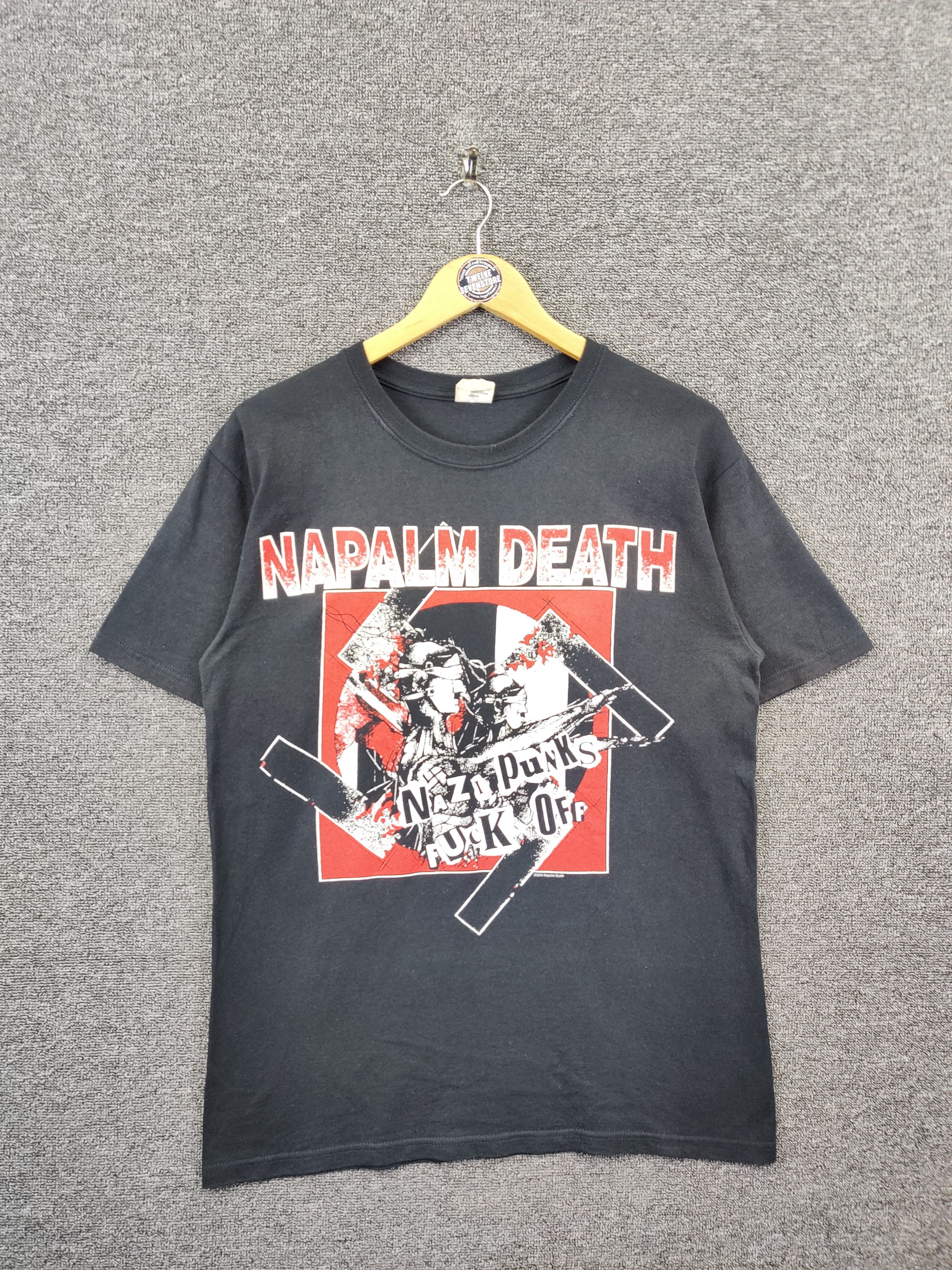 Band Tees Vintage Napalm Death Nazi Punks Fuck Off Tee Tshirt Size US M / EU 48-50 / 2 - 1 Thumbnail