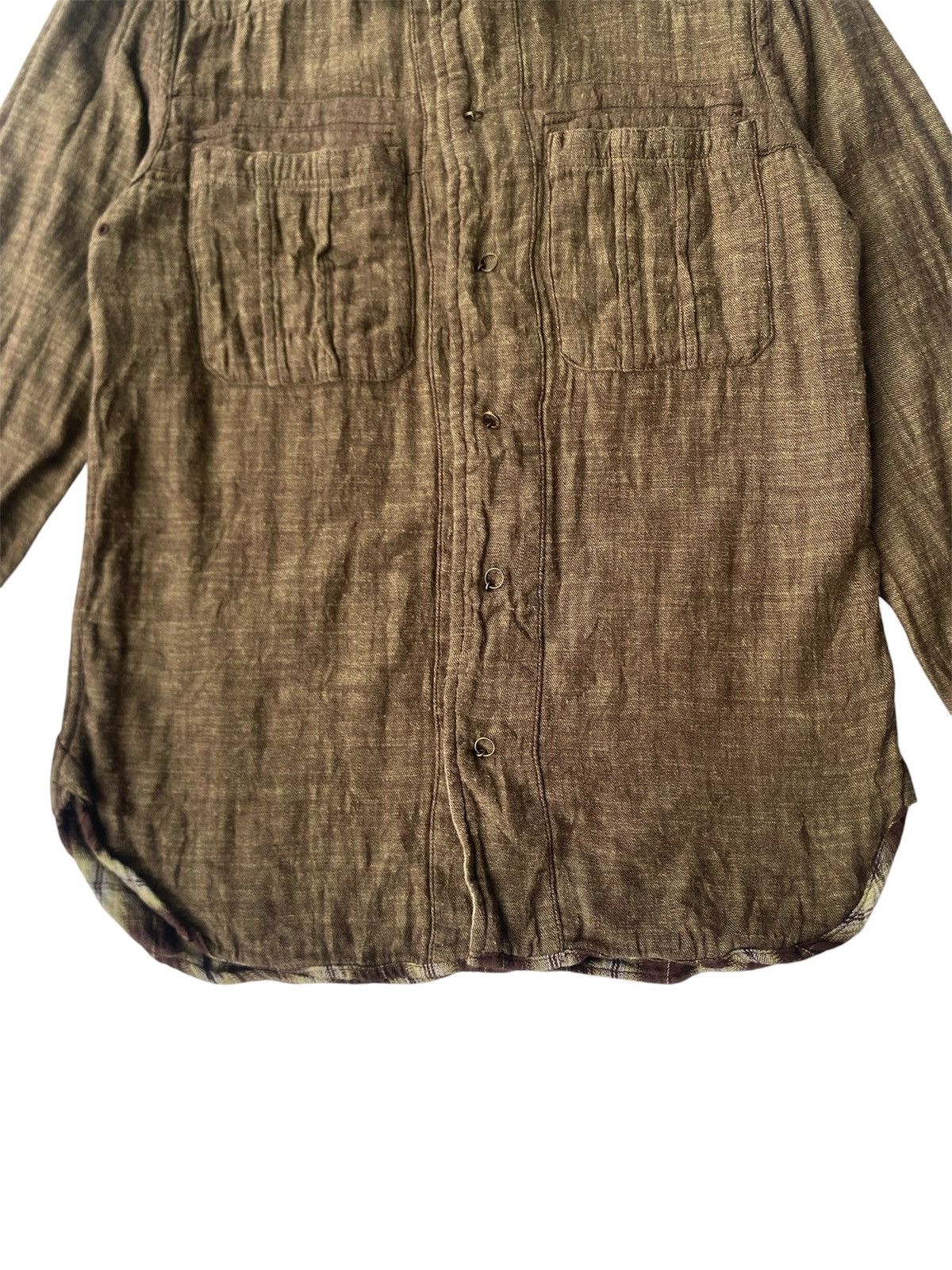 Nigel Cabourn Nigel Cabourn Reversible Flannel Plaid Pattern Shirt Size US S / EU 44-46 / 1 - 13 Thumbnail