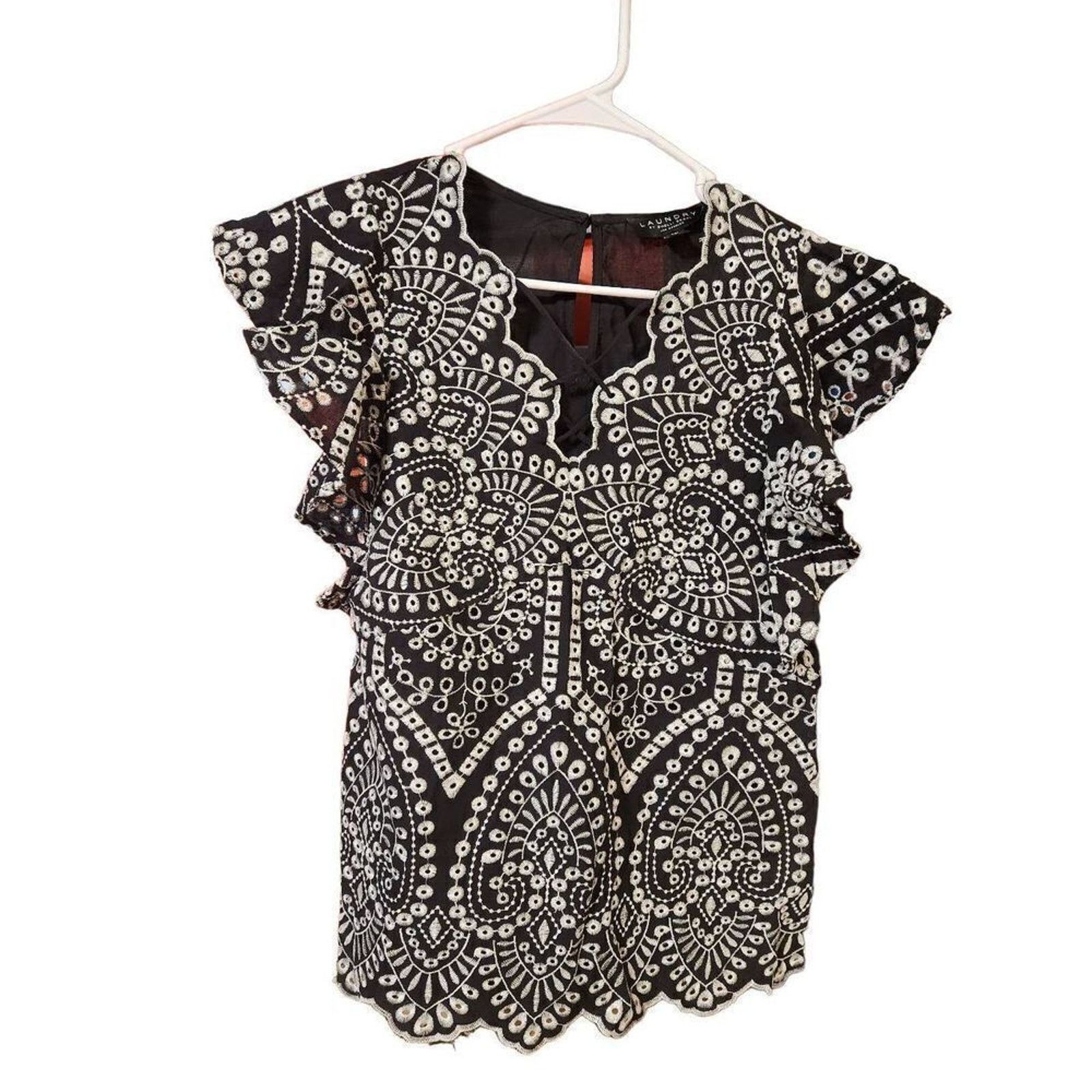 Laundry by Shelli Segal Laundry Shelli Segal XS blouse black - XS 18 Size XS / US 0-2 / IT 36-38 - 6 Thumbnail