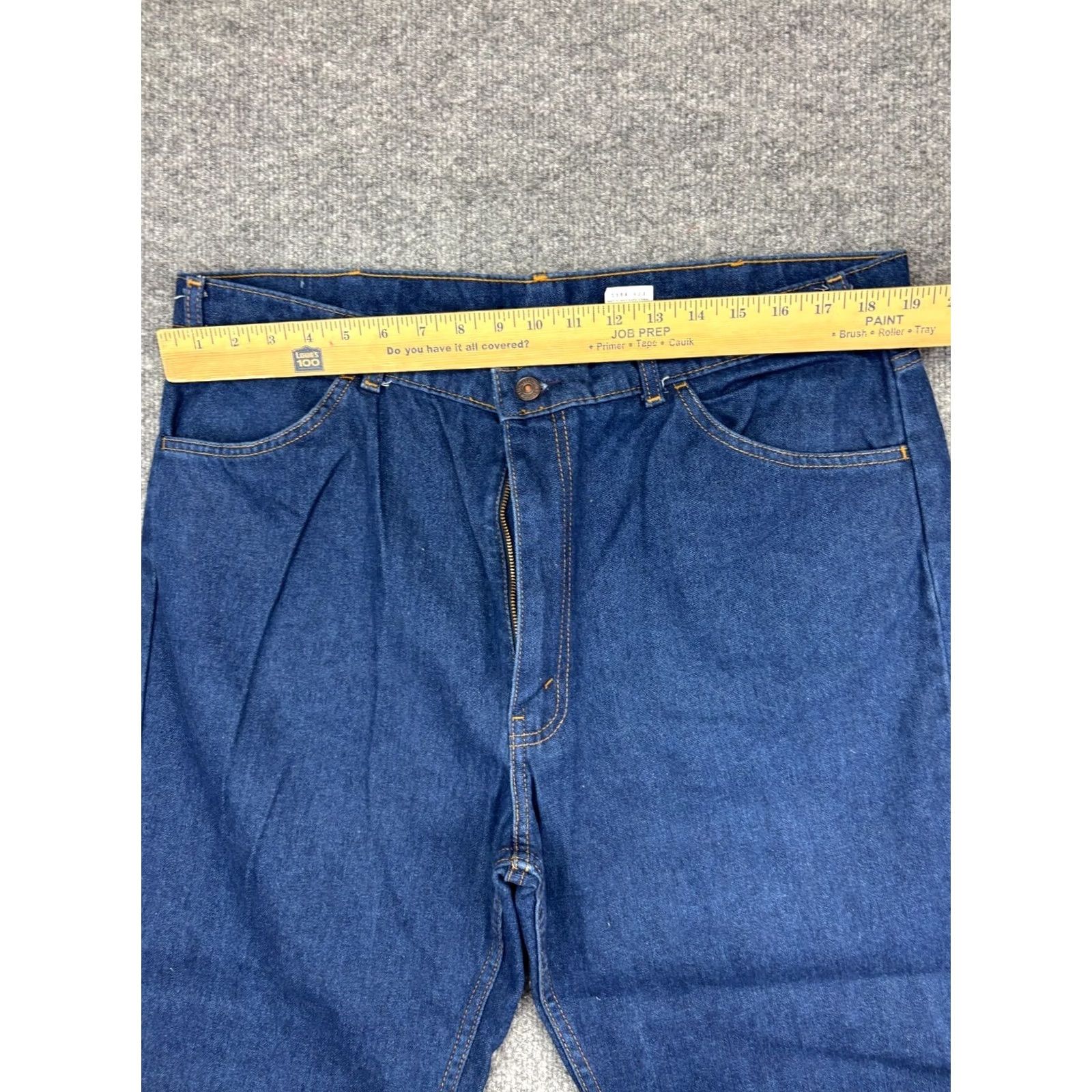 Levi's VINTAGE Levi's 841 Orange Tab Jeans Men W40 x L30 Dark Blue 70s Work Pant Jeans Regular Bootcut USA 80s Hippie Pockets Mens Size US 40 / EU 56 - 4 Thumbnail