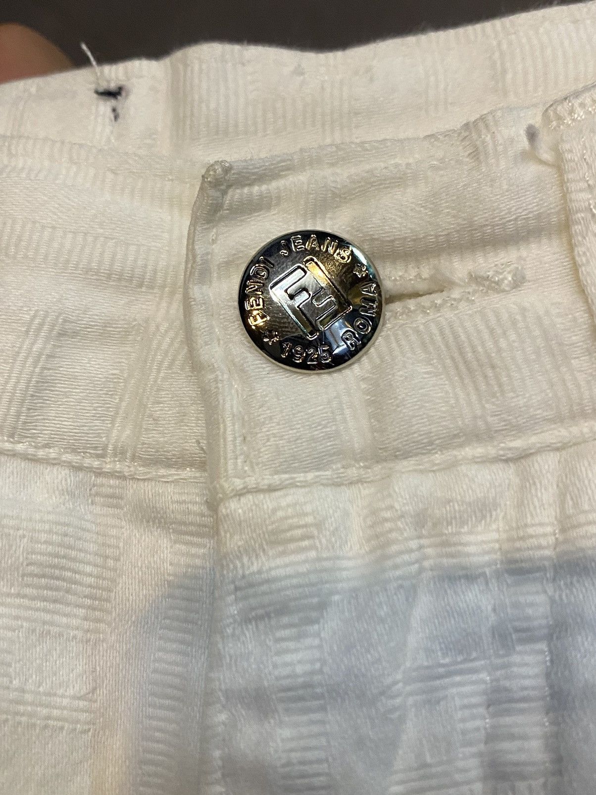 Fendi × Vintage Fendi monogram white pants Size 26" / US 2 / IT 38 - 8 Thumbnail