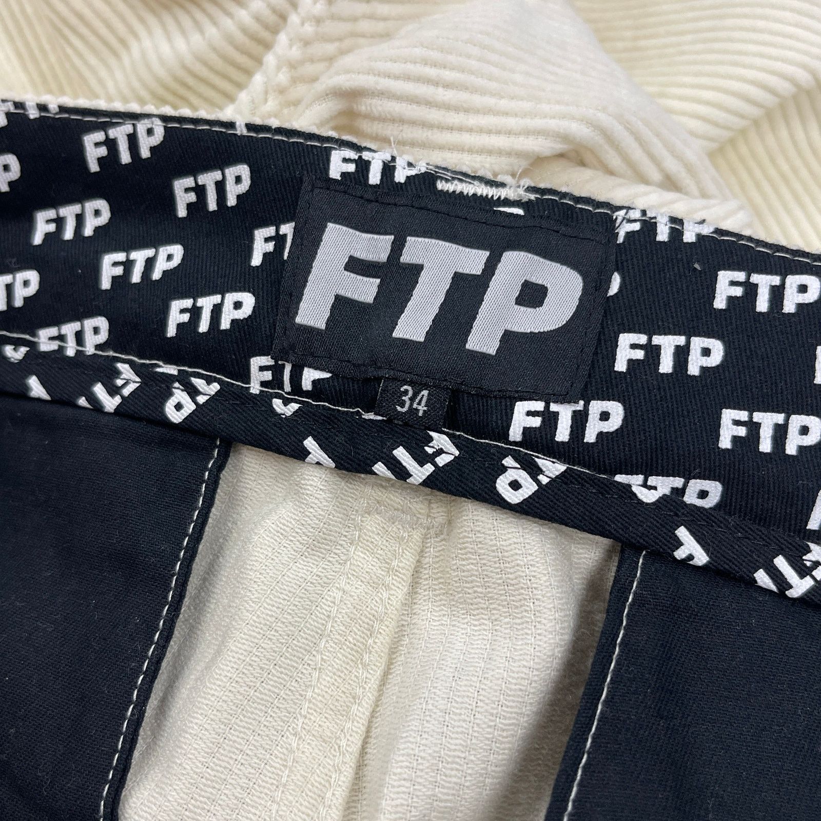 Fuck The Population SS22 FTP Corduroy Chino Pant Cream SIZE 34 B7 Size US 34 / EU 50 - 4 Thumbnail