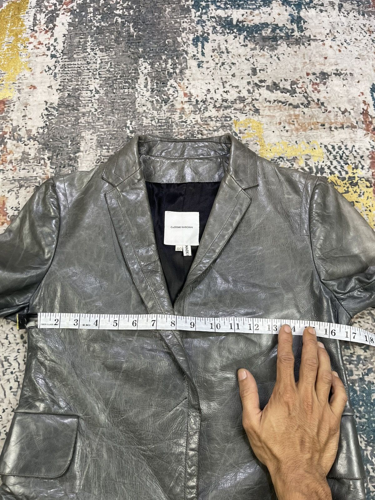 Costume National CoSTUME National Distressed Leather Trench Coat Size S / US 4 / IT 40 - 13 Thumbnail