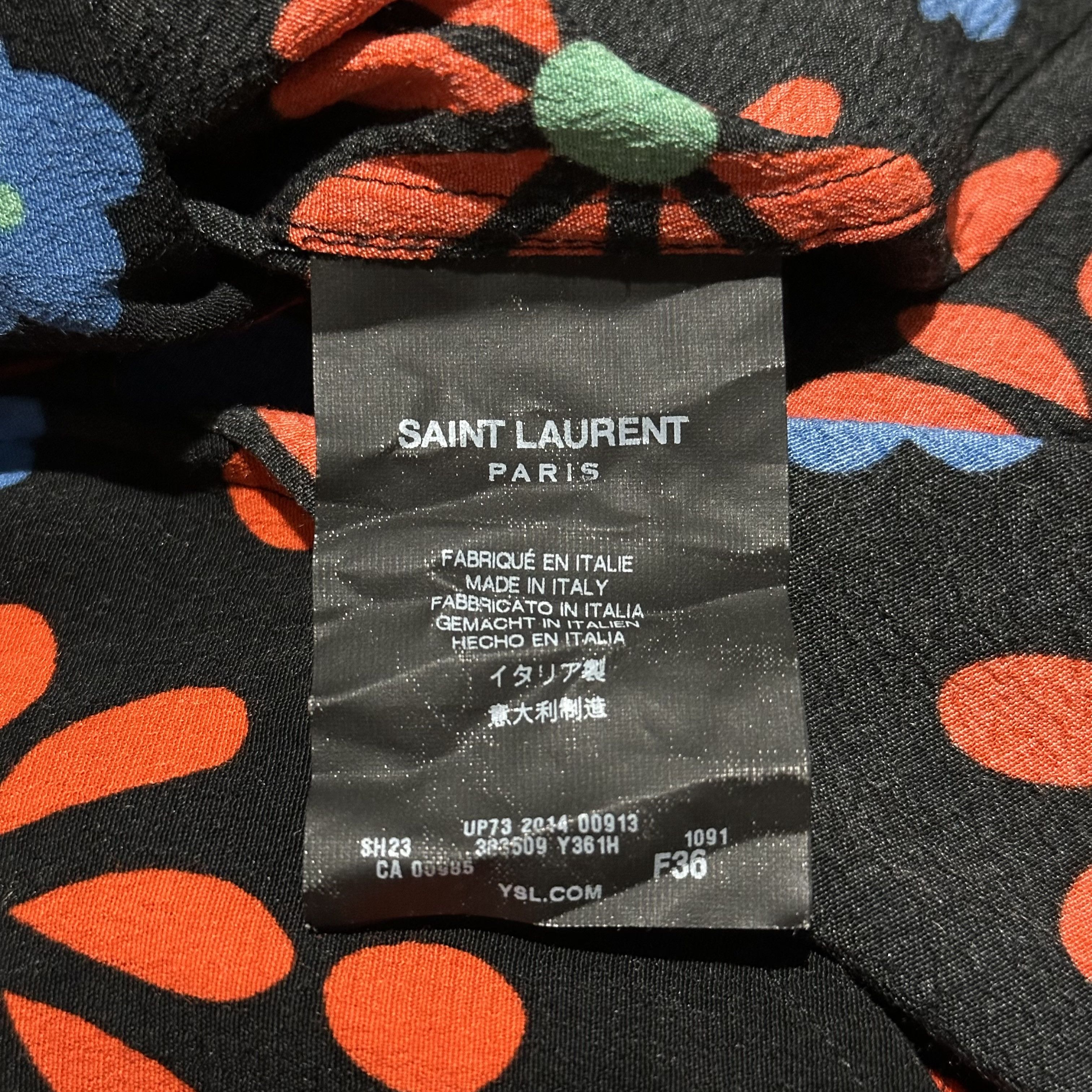 Saint Laurent Paris Saint Laurent Flower Shirt Size US S / EU 44-46 / 1 - 4 Thumbnail