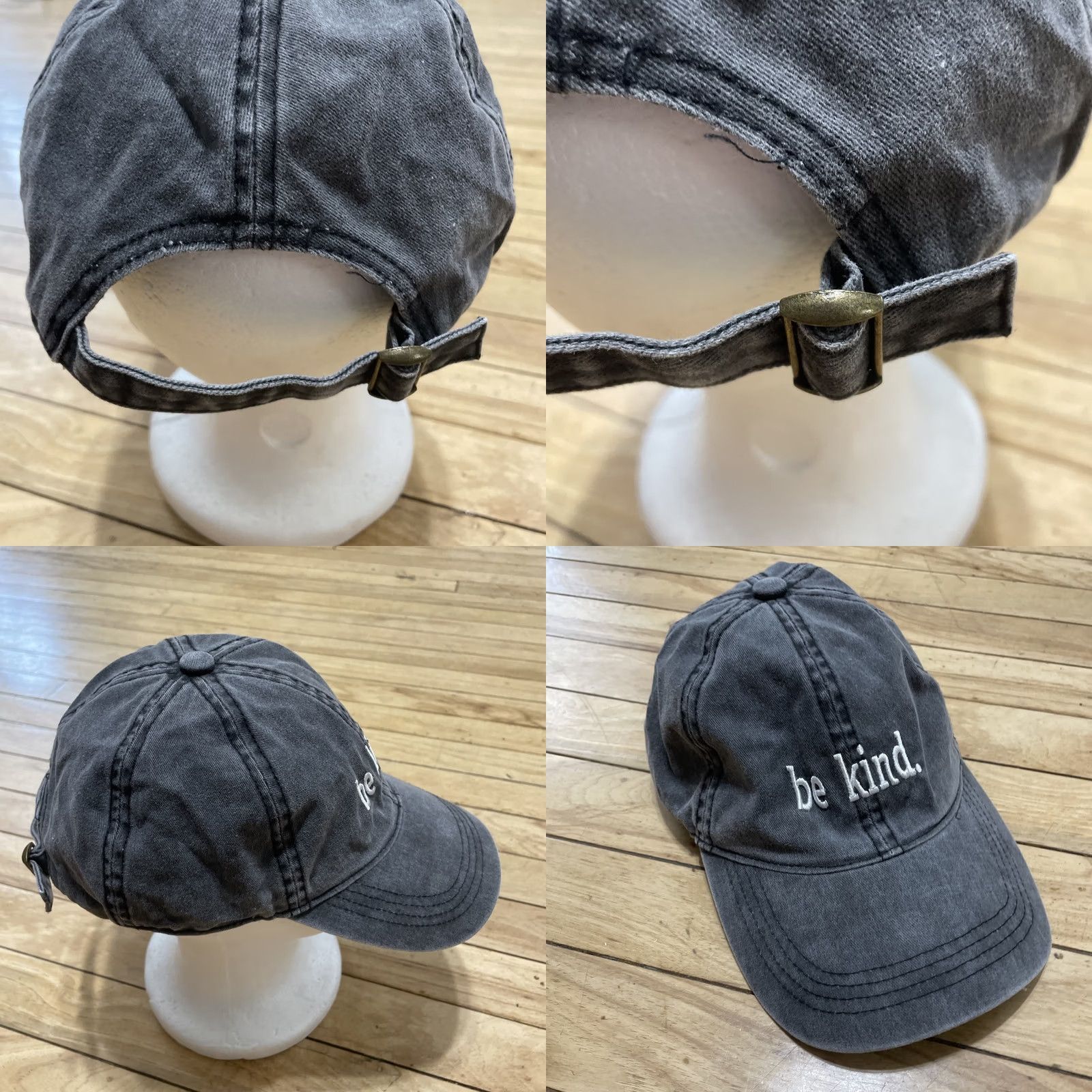 Vintage be kind. Adjustable Clasp Hat Gray Light Twill Baseball Cap Streetwear Gym Yoga Hat Women's Baseball Cap Twill Gray Adjustable Clasp Be kind. Size ONE SIZE - 10 Thumbnail