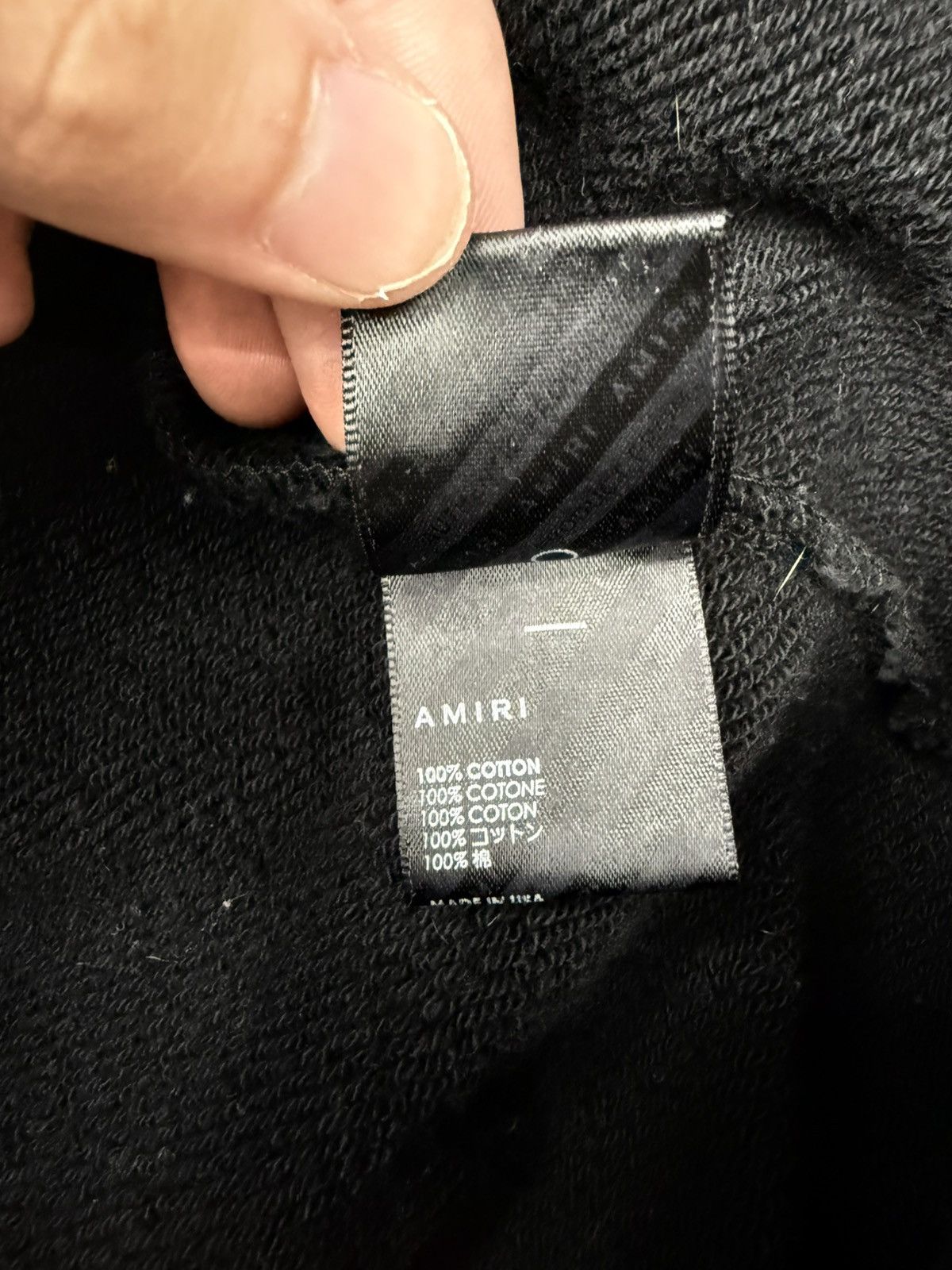 Amiri AUTHENTIC AMIRI x Zig Zag Cotton Black Hoodie Men XXX Large Size US XXL / EU 58 / 5 - 15 Thumbnail