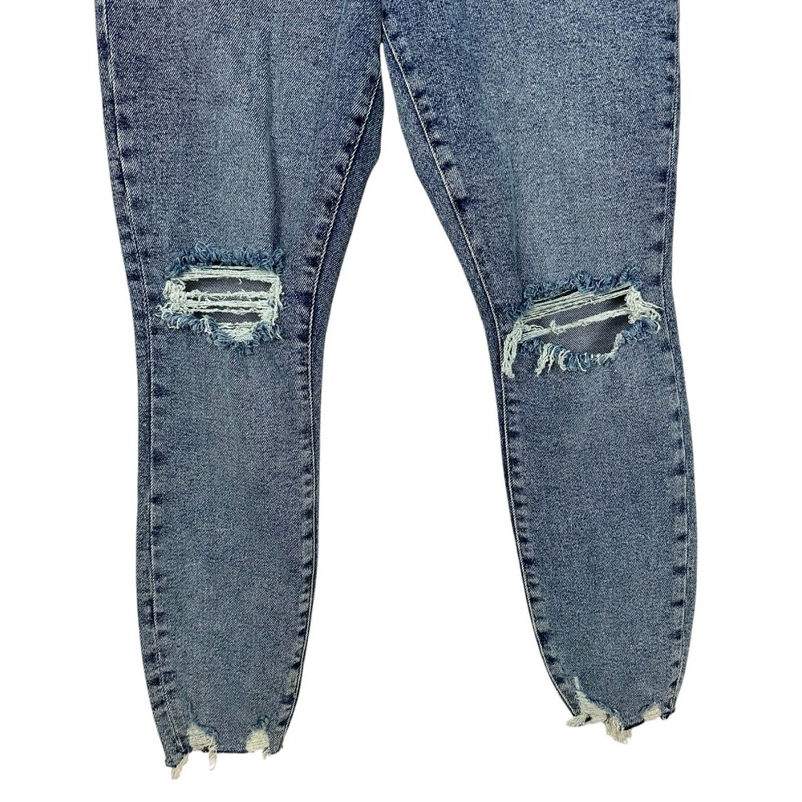 Good American Good American Good Crop Jeans Distressed Medium Wash Size 6 Size 28" / US 6 / IT 42 - 6 Thumbnail