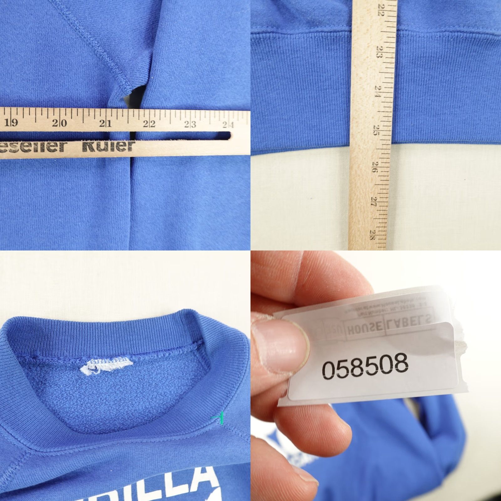 Hanes VINTAGE Gorilla Foundation Sweatshirt Mens Large Blue Graphic Print 80s Koko Crew Neck Pullover Size US L / EU 52-54 / 3 - 8 Thumbnail