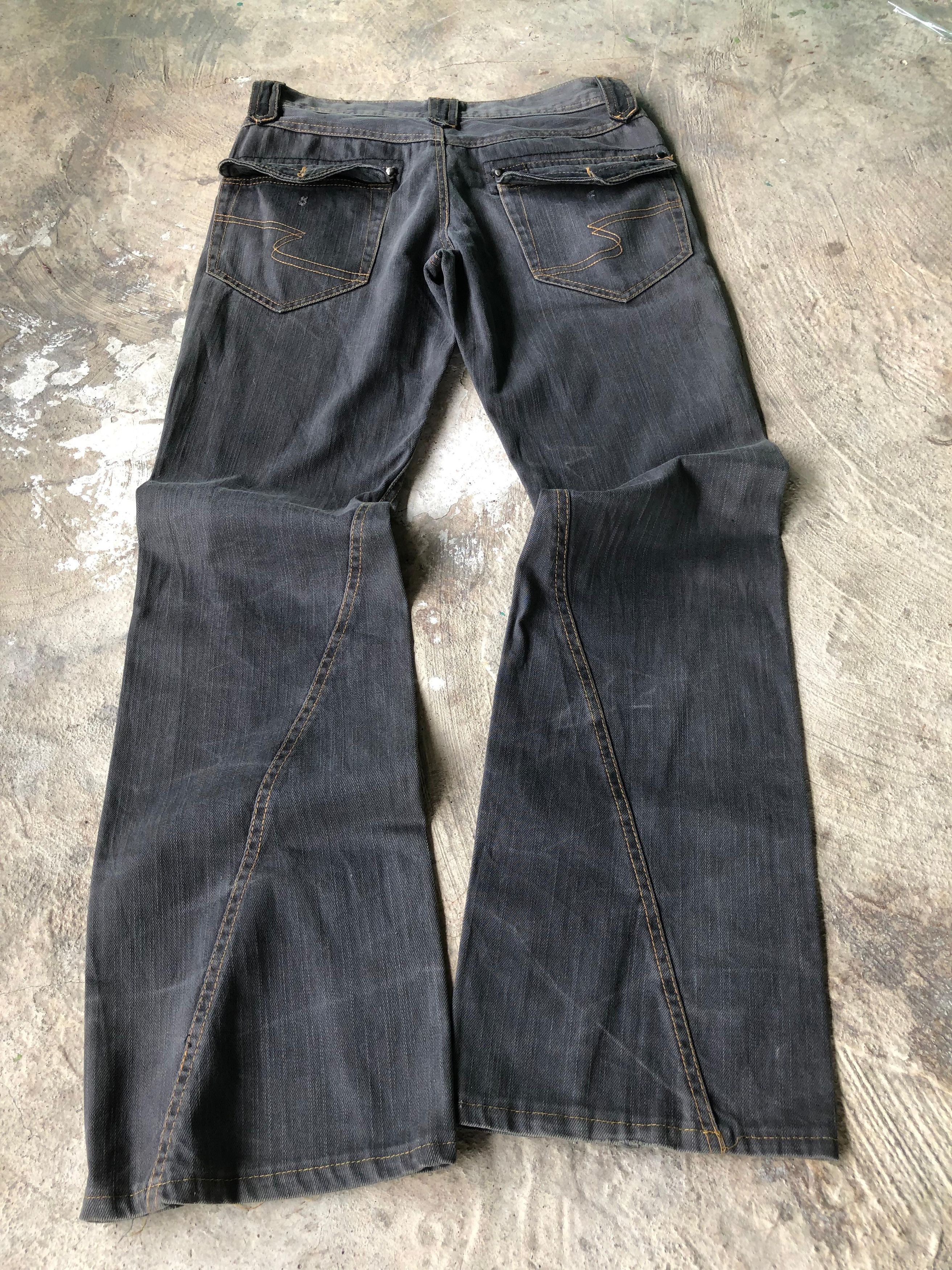 If Six Was Nine × KMRii × Le Grande Bleu (L.G.B.) Semantic Design Smokin Flared Jeans Size US 31 - 2 Thumbnail