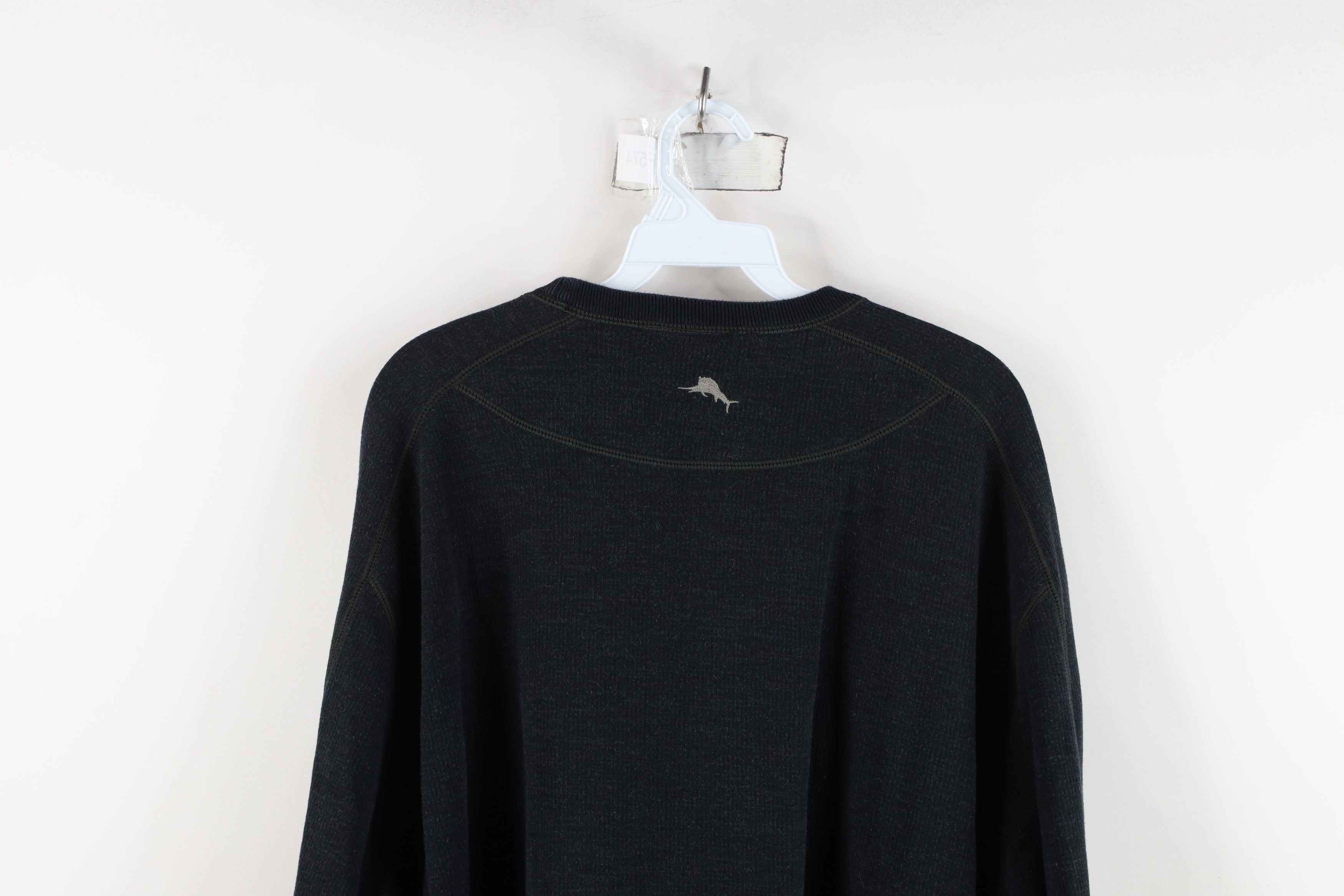 Tommy Bahama Vintage Tommy Bahama Reversible Crewneck Sweater Dark Gray Size US XXL / EU 58 / 5 - 9 Thumbnail