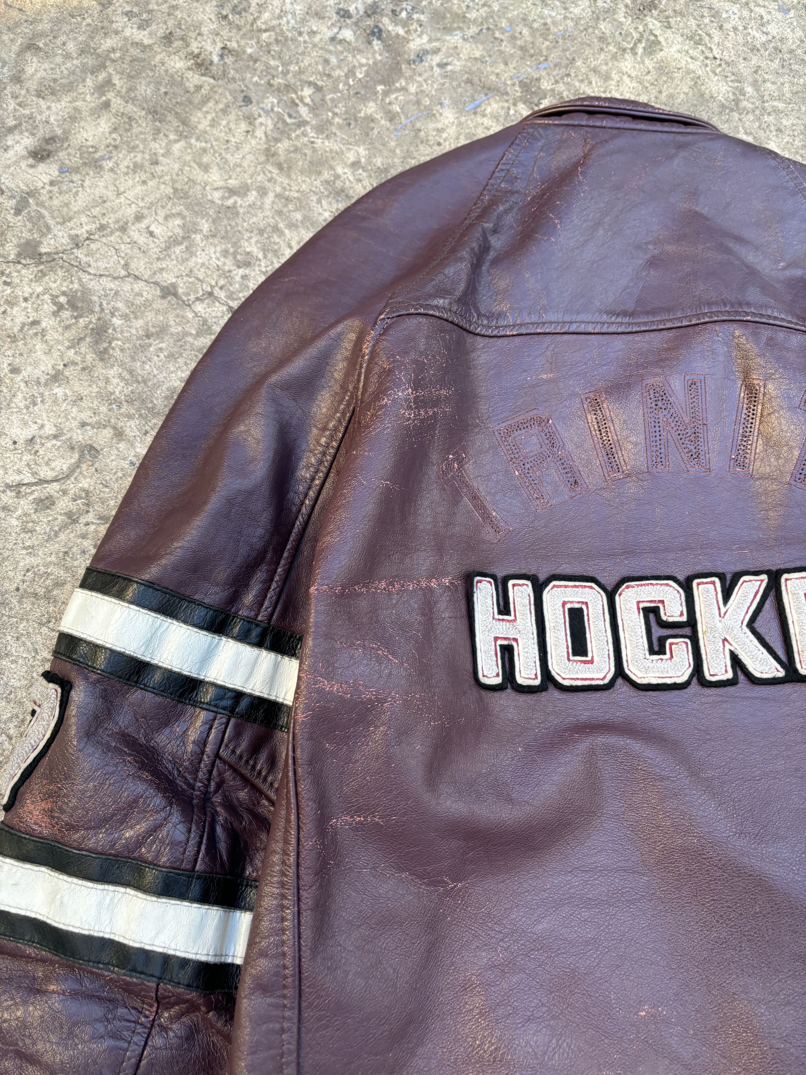 Other Vintage 70s Avon Sportswear Trinity Hockey Leather Jacket Size US L / EU 52-54 / 3 - 18 Thumbnail